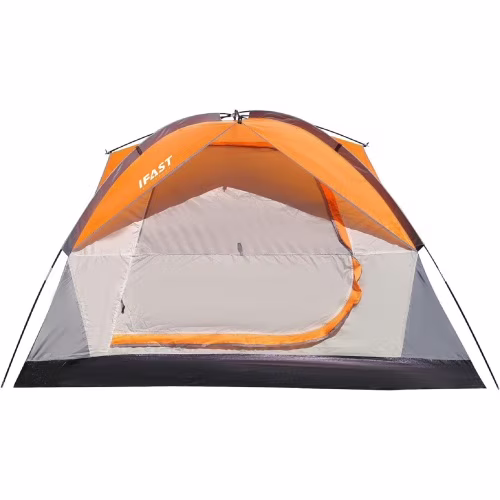 Person Family Camping Tent Portable Lightweight Waterproof Cabana Beach Orange color for Garden & Outdoor
