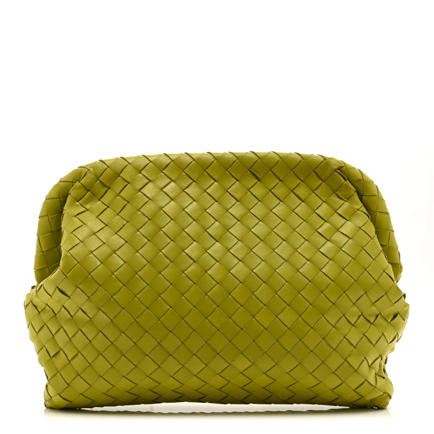 Nappa Intrecciato Clutch  Seagrass