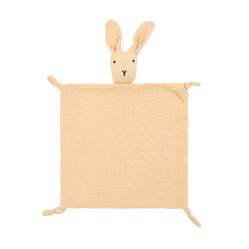 Rabbit Plush Lovey Baby Cotton-silk Crepe Soothing Cloth Soft Solid Colors Baby Sleep Soothing Hand Towel Hand Towel Wiping Aid