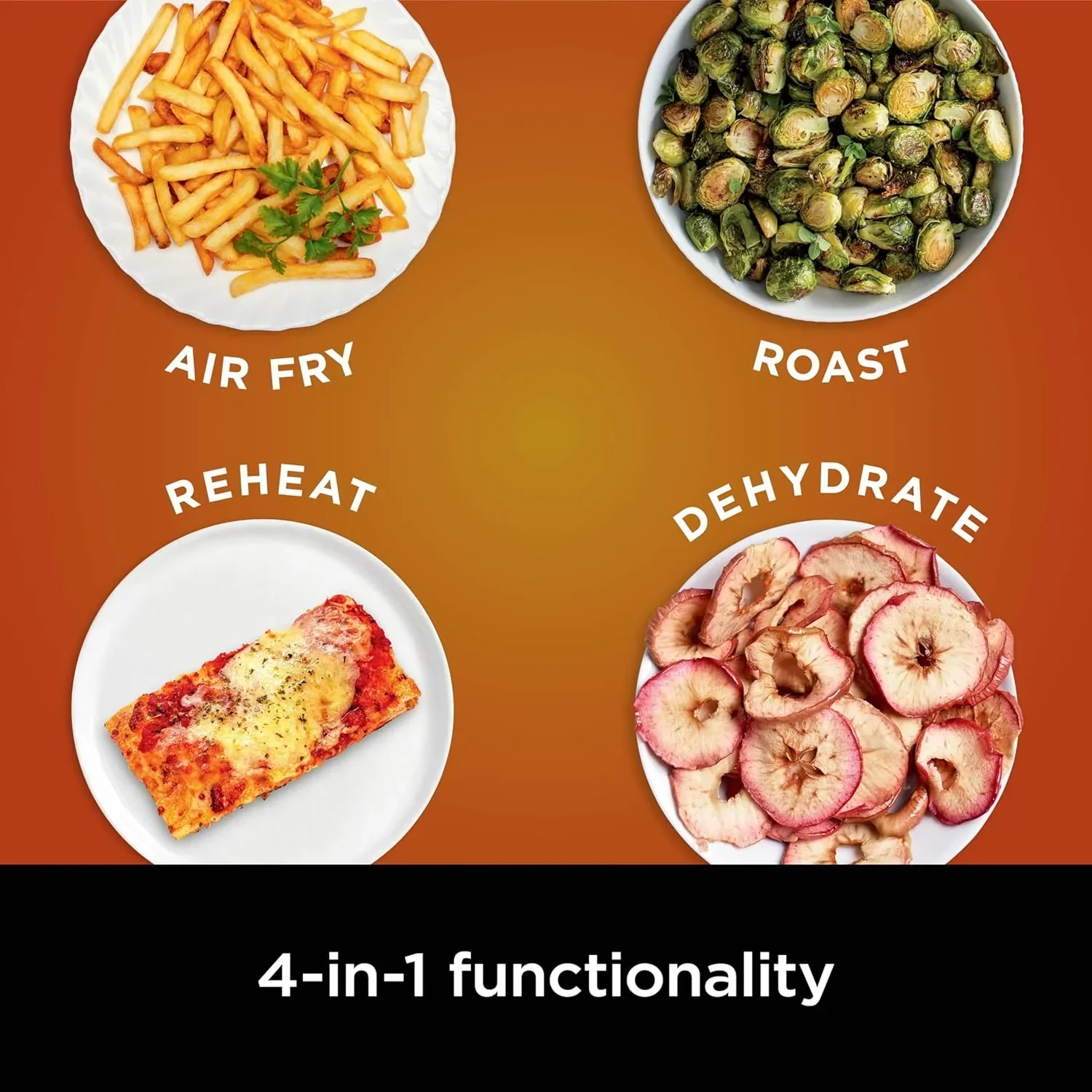 Friteuse à air Ninja Pro XL 6 en 1 avec capacité de 6,5 pintes, cuisson croustillante, rôtissage à l'air chaud