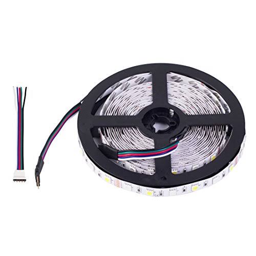 BTF-LIGHTING 5050 RGBW RGB+Cool White(6000K-7000K) 150RGB+150White LED 5M 16.4ft 60LEDs/m Multi-Colored LED Tape Lights IP30 Non-Waterproof 10mm