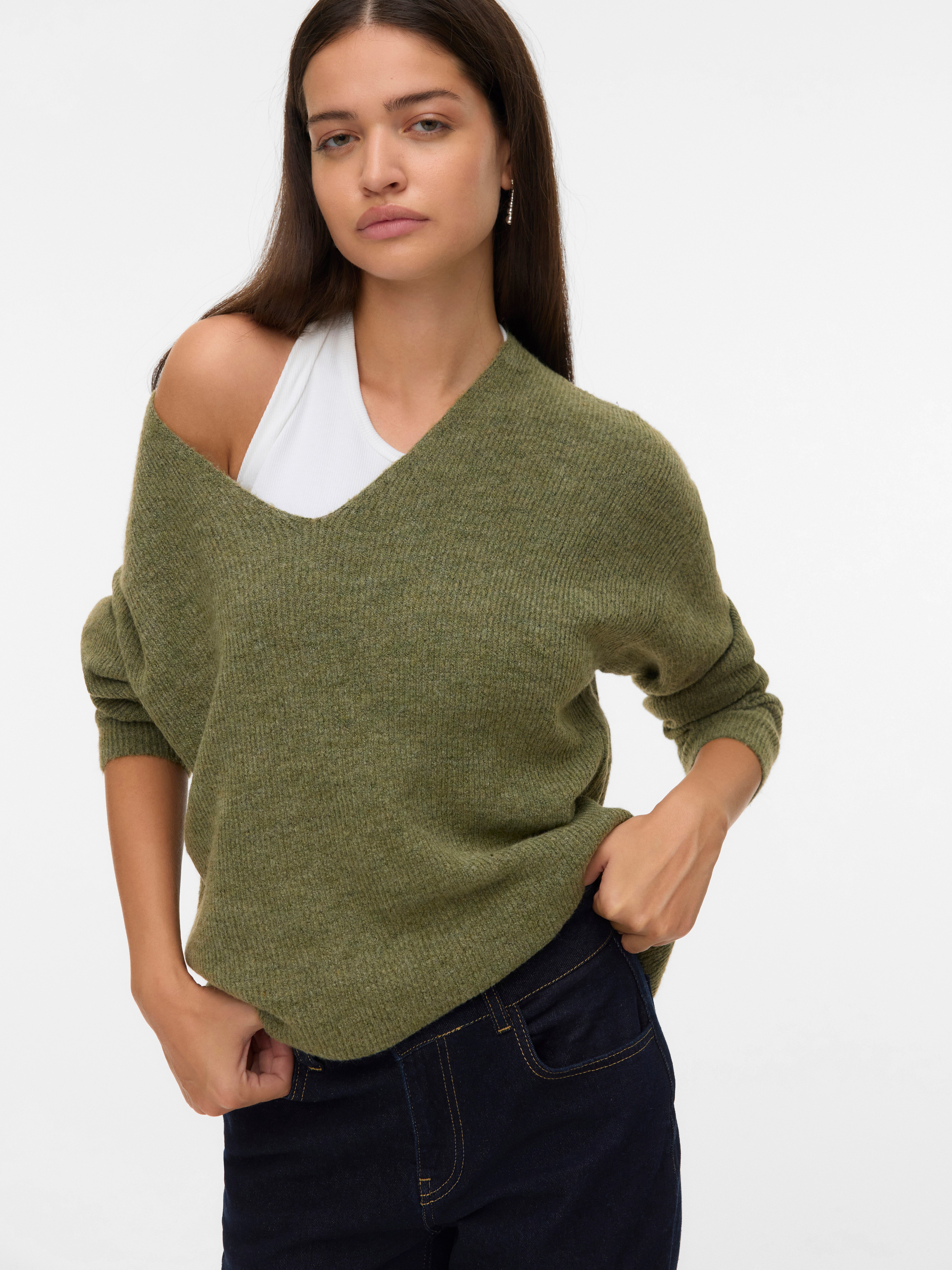 VERO MODA® VMCREWLEFILE Knitted pullover
