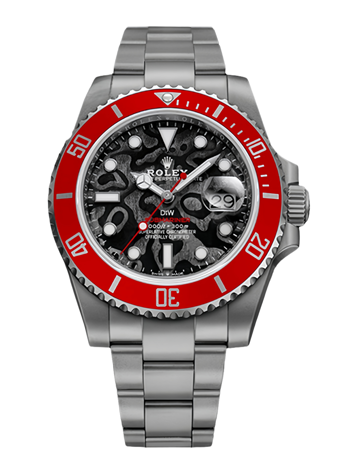 Rolex Submariner DIW Persimmon Orange Black Dial Ceramic Red Bezel 116610LN