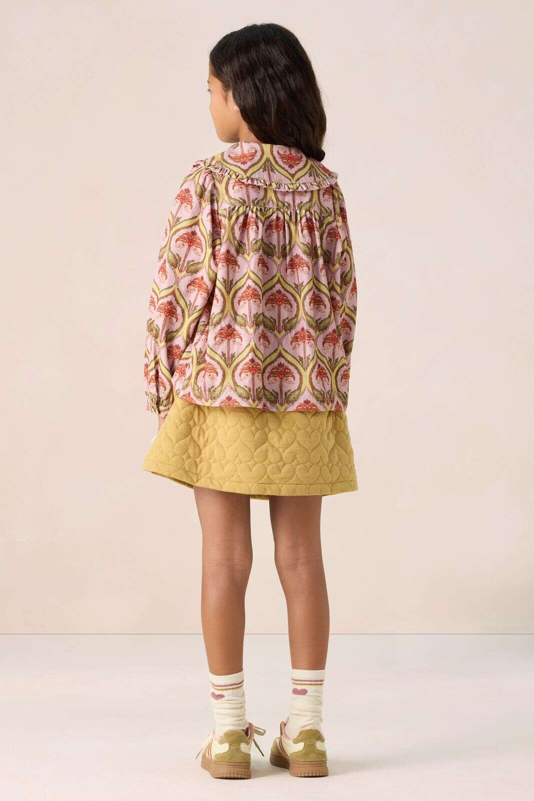 Gele rok met hartjes