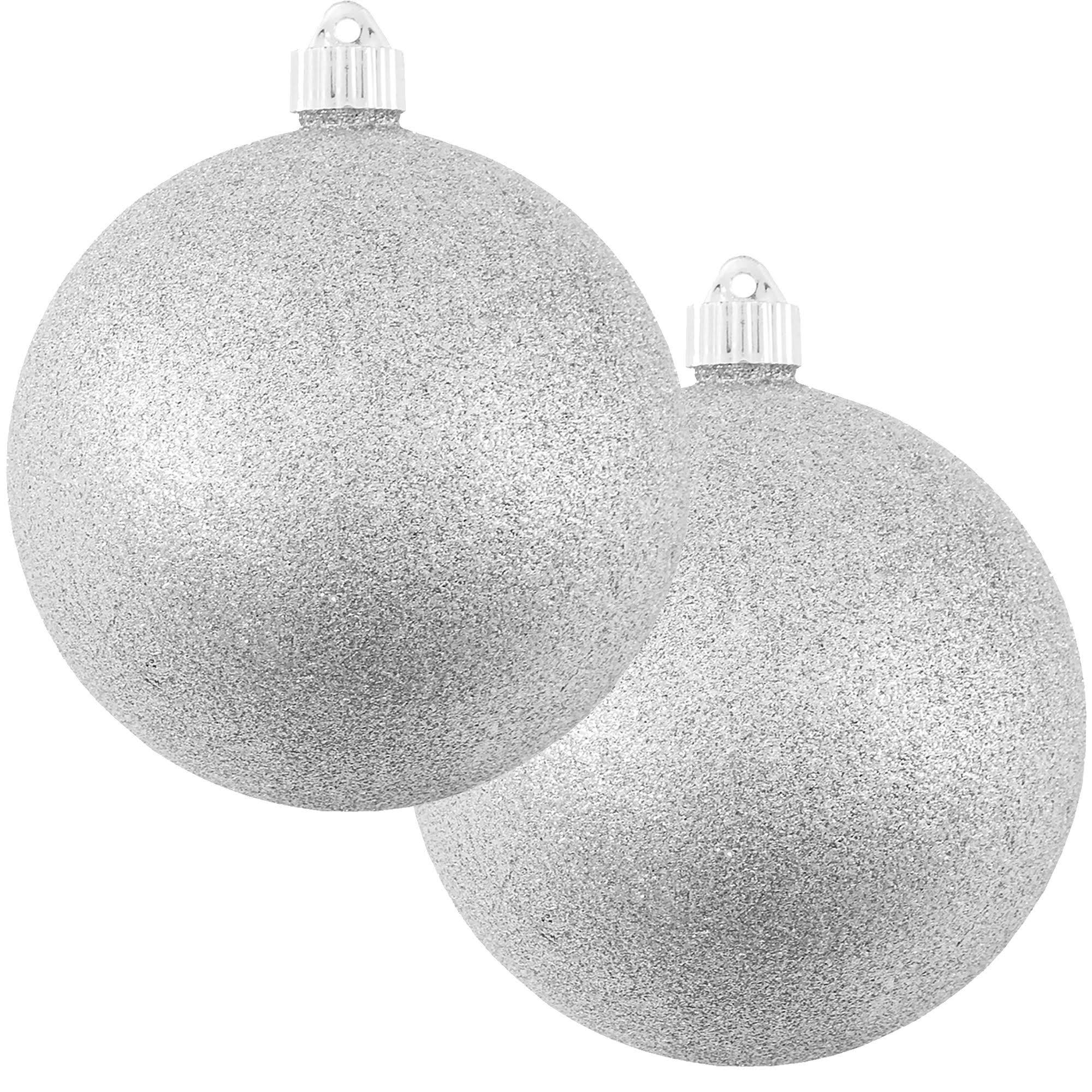 Christmas by Krebs 2ct Silver Shatterproof Christmas Ball Ornament 6