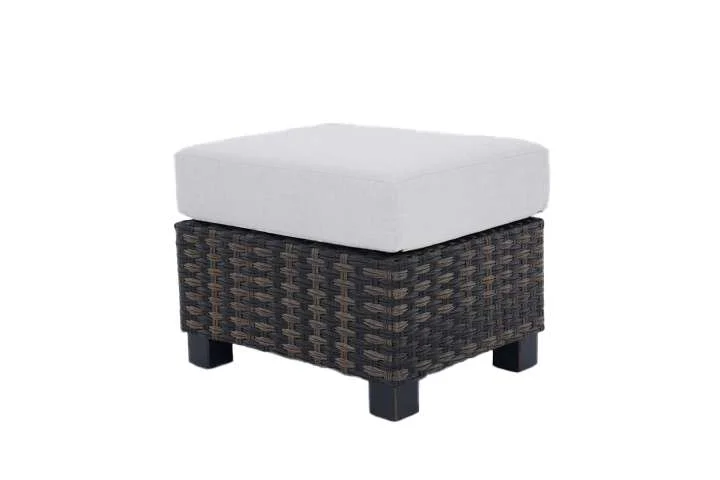 Better Homes & Gardens Rockport Club Wicker Ottomans, Brown, 2 Pack