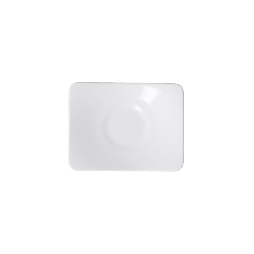 Modern Grace Espresso cup saucer - White, 5.6'', Premium Bone Porcelain