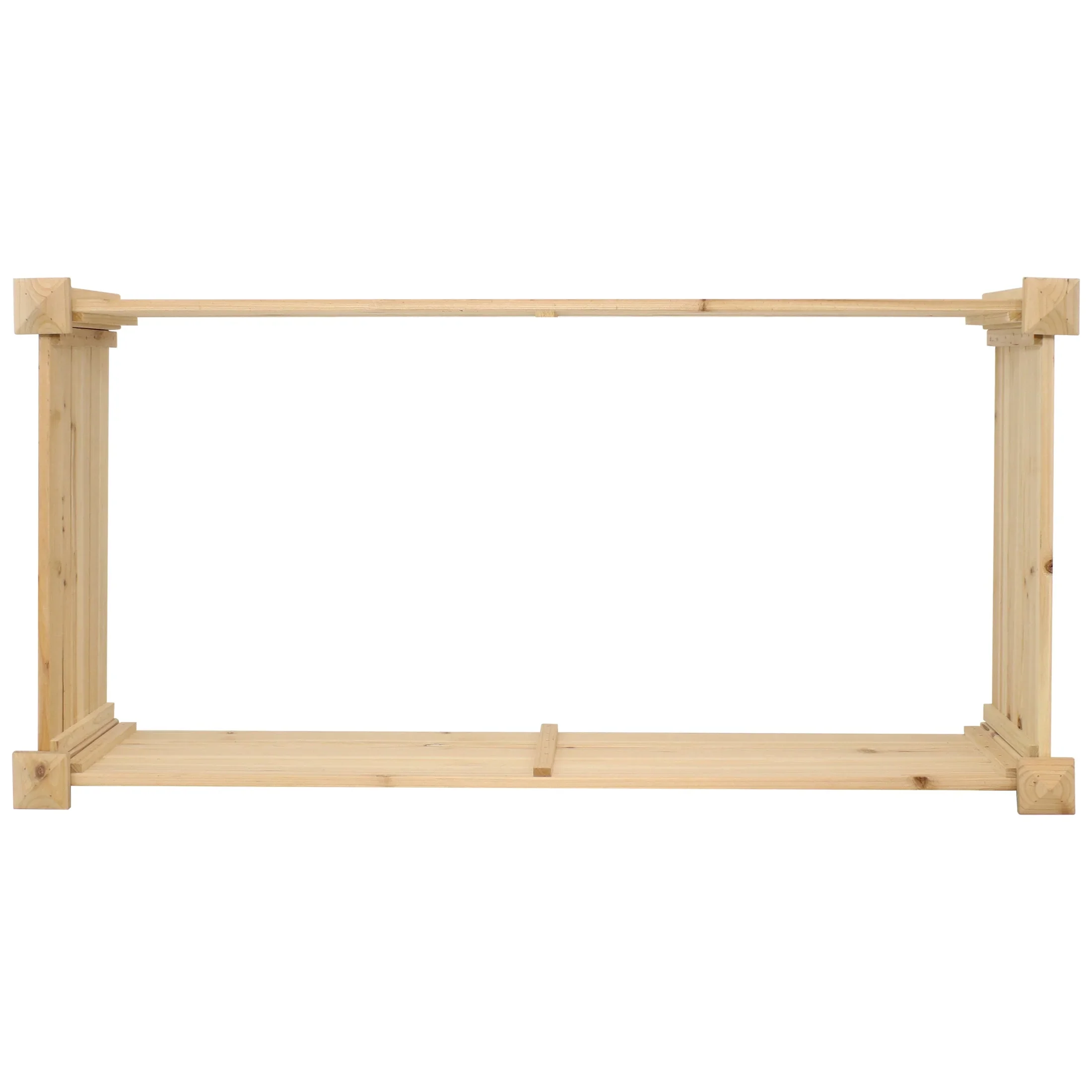 Sunnydaze 24 x 48.25 x 12.25 Rectangular Natural Wooden Outdoor Raised Garden Bed