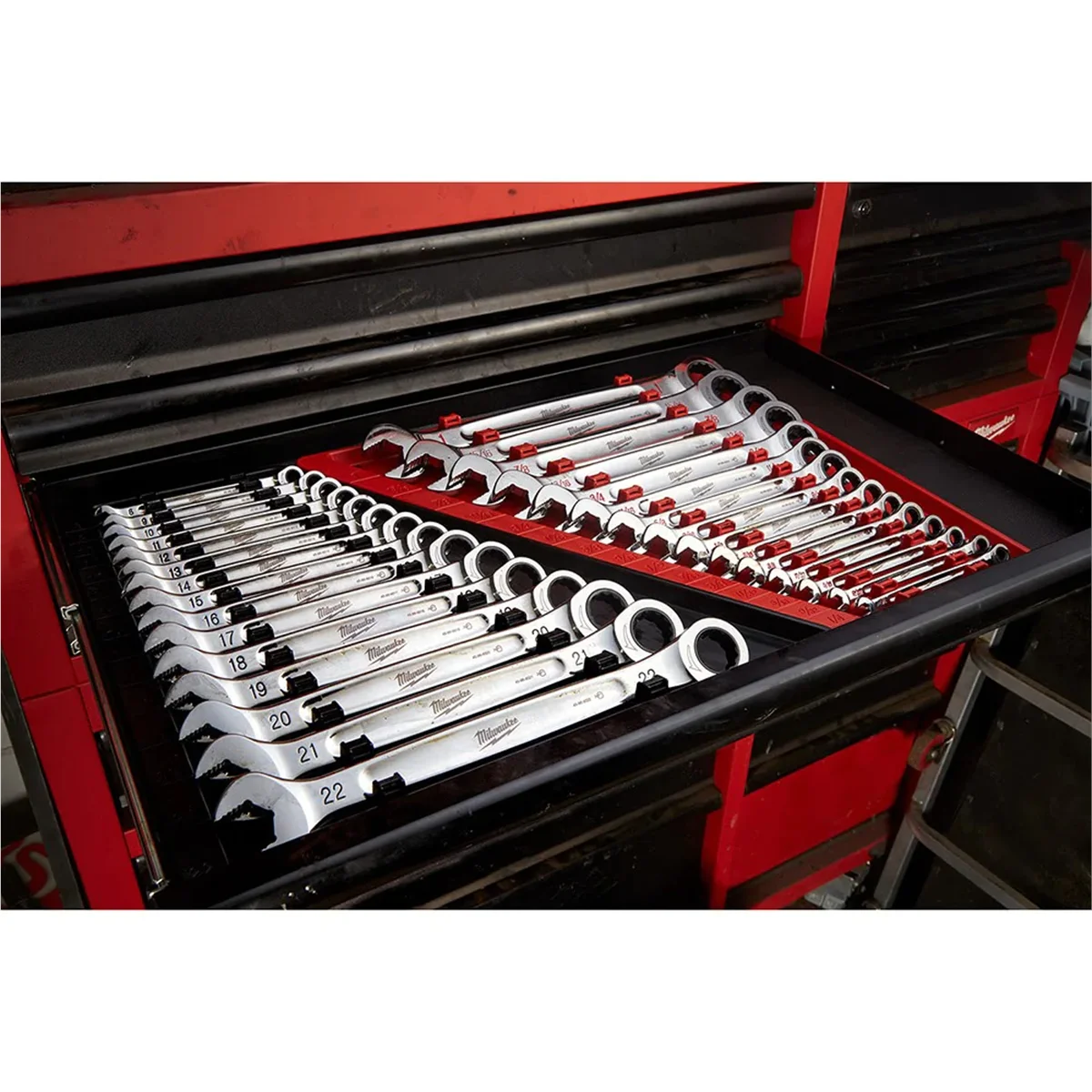 Milwaukee 48 - 22 - 9416 15pc Ratcheting Combination Wrench Set - SAE