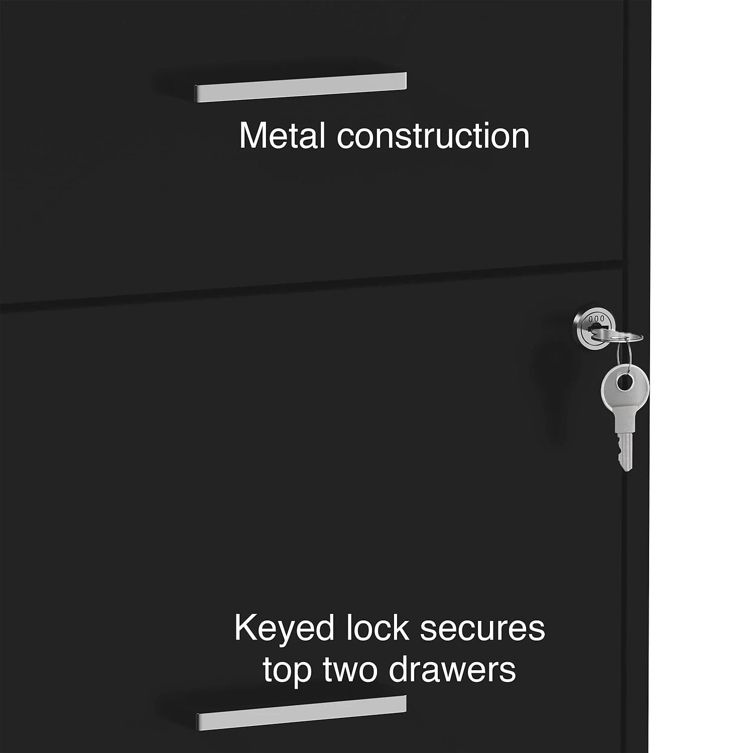 Staples 4 - Drawer Vertical File Cabinet Locking Letter Black 18