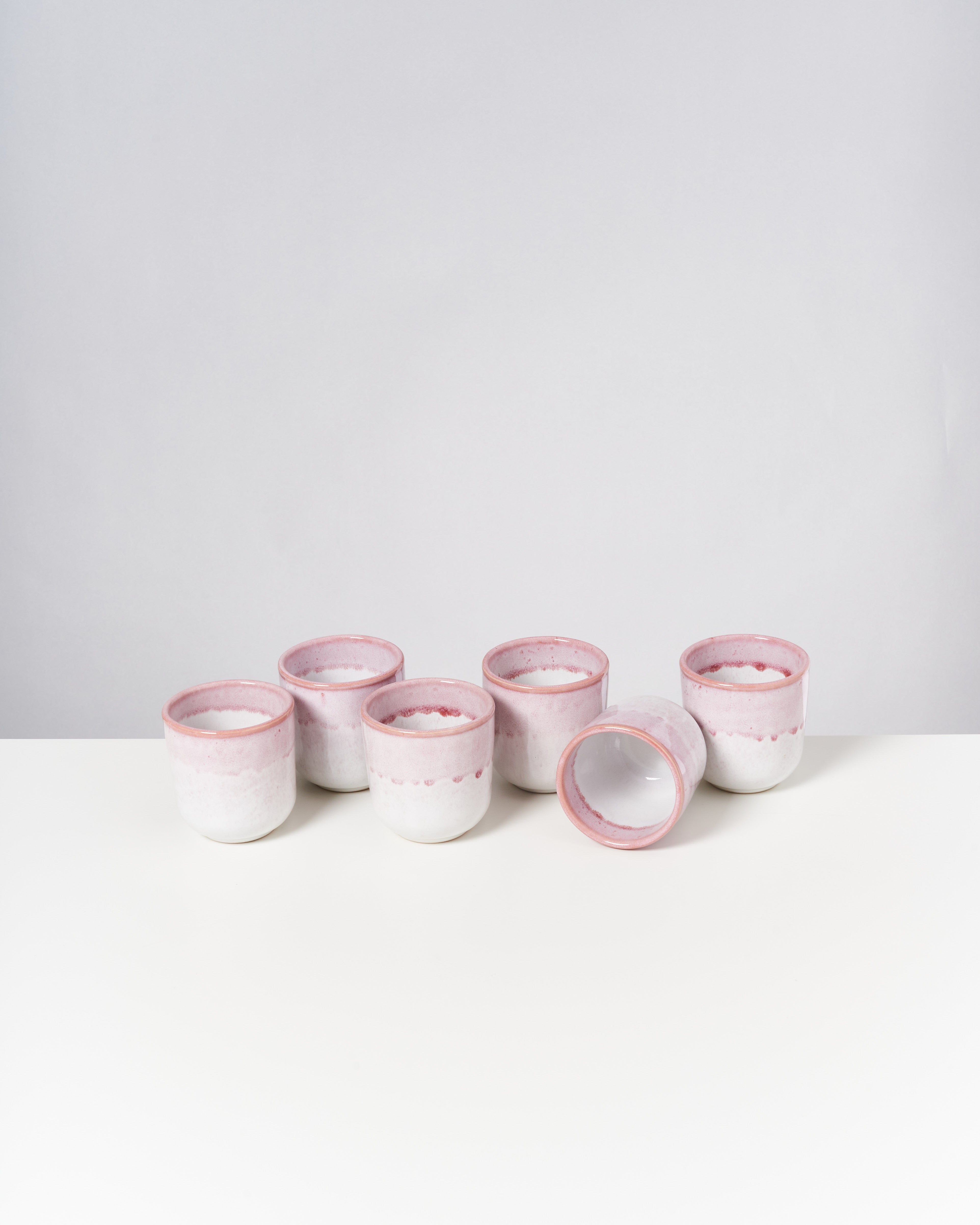 COPA ALTO - SMALL CUP PINK WHITE SET OF 6