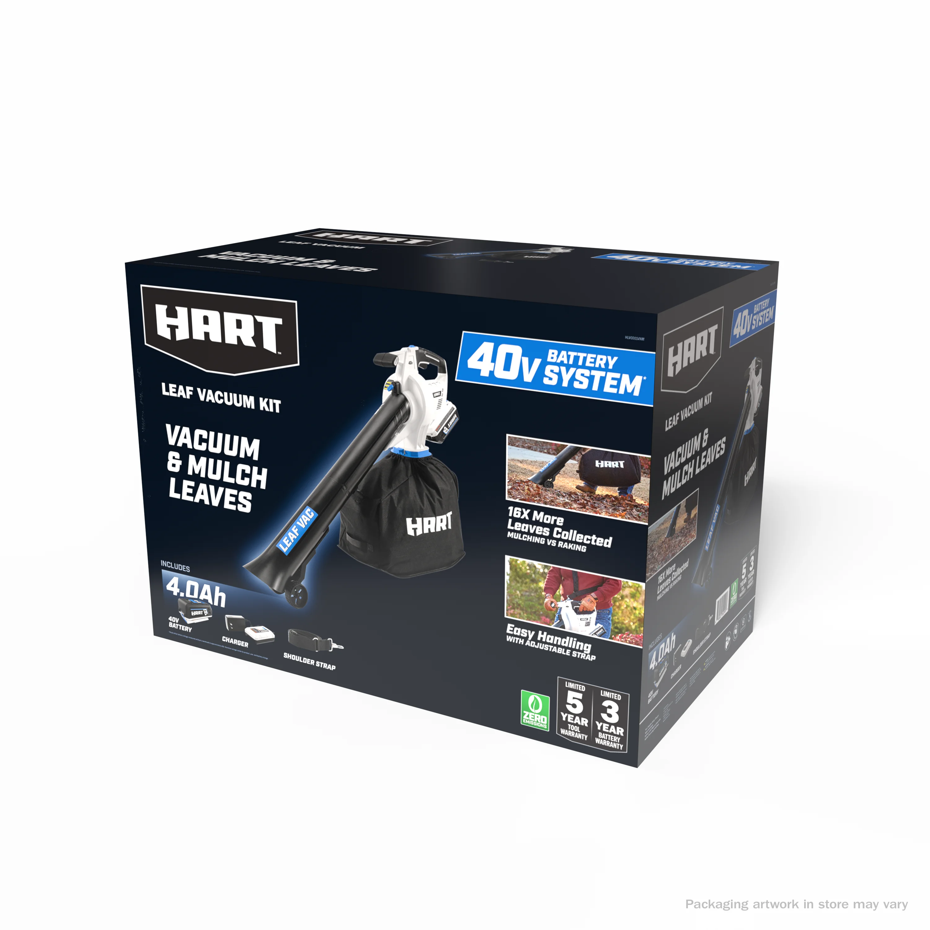 40V Cordless Leaf Vacuum Kit, (1) 4.0Ah Lithium-Ion Battery(Battery Included) - Image 2