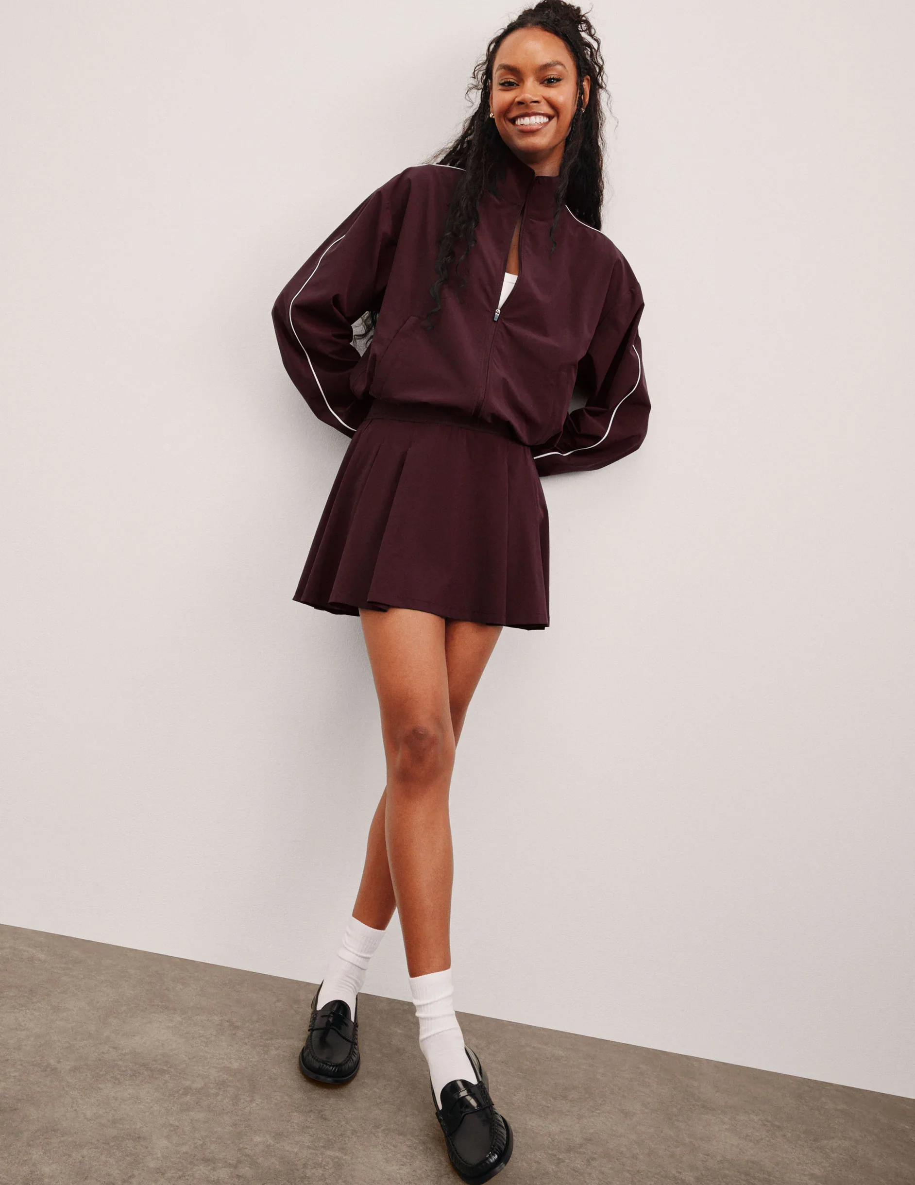 Score Pleated Skirt