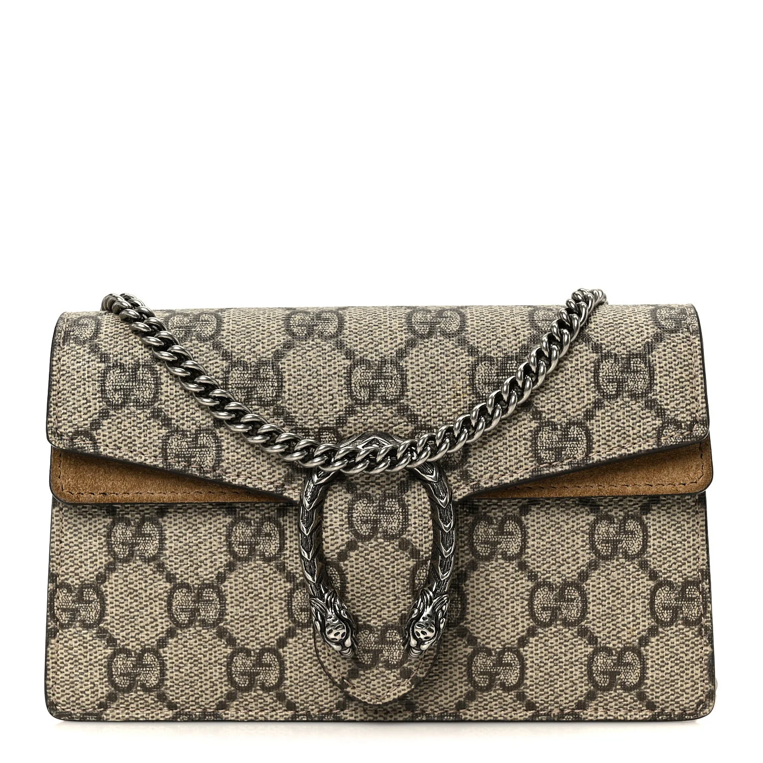 GG Supreme Monogram Super Mini Dionysus Shoulder Bag Taupe