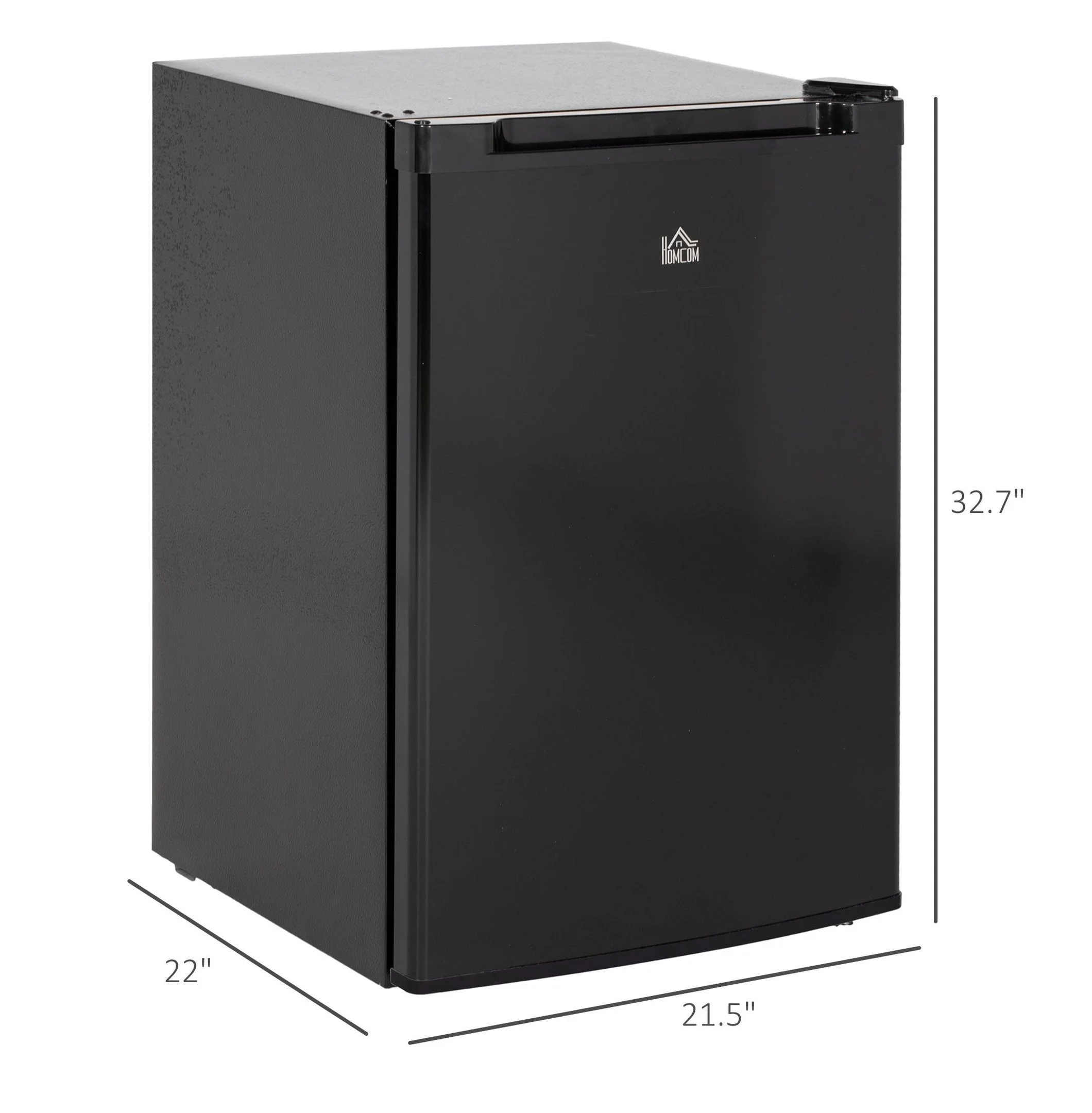3 Cu Ft Upright Freezer Black Mini Freezer with Adjustable Thermostat Reversible Door for Apartment, Dorm, Office - Image 3