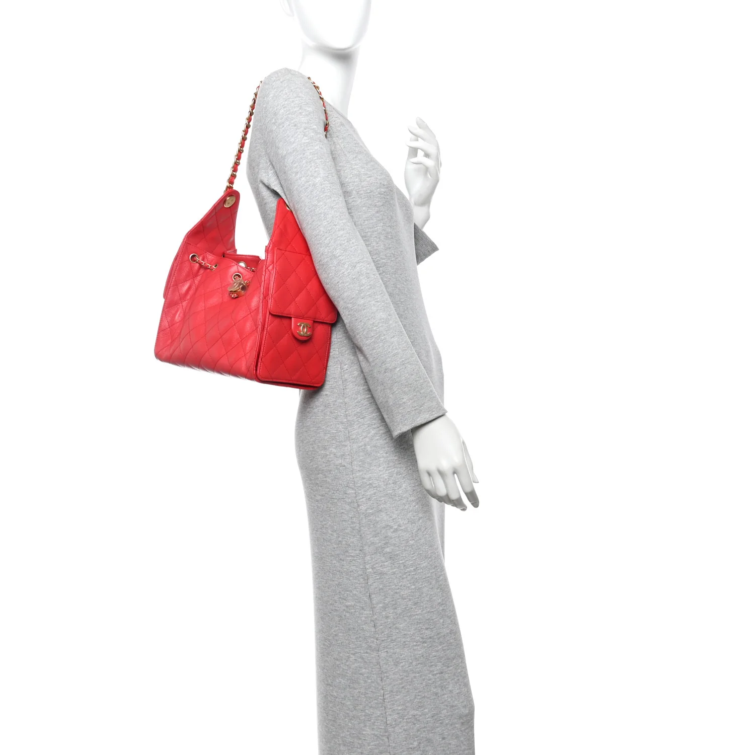 Caviar Quilted Small Chanel 25 Handbag Dark Red