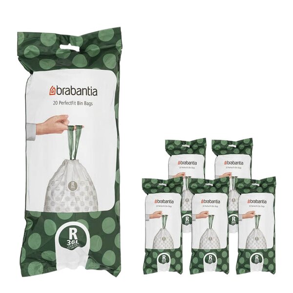 PerfectFit avfallsposer 36L 120-pack kode R hvit