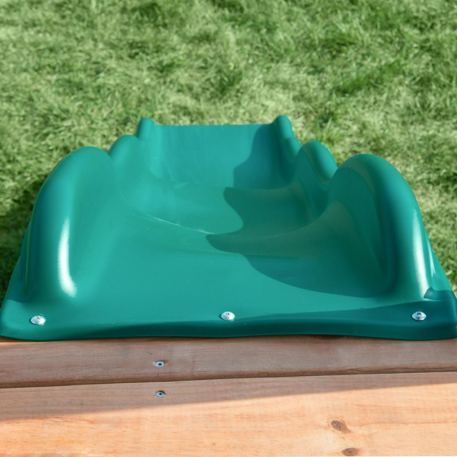 Swing - N - Slide 4 Foot Cool Wave Slide with Lifetime Warranty. Green