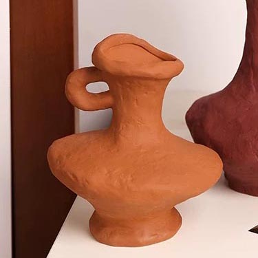 Nordic Decoration Ceramics Vase Home Tabletop Living Room Matte Terracotta Flower Vases for Decor