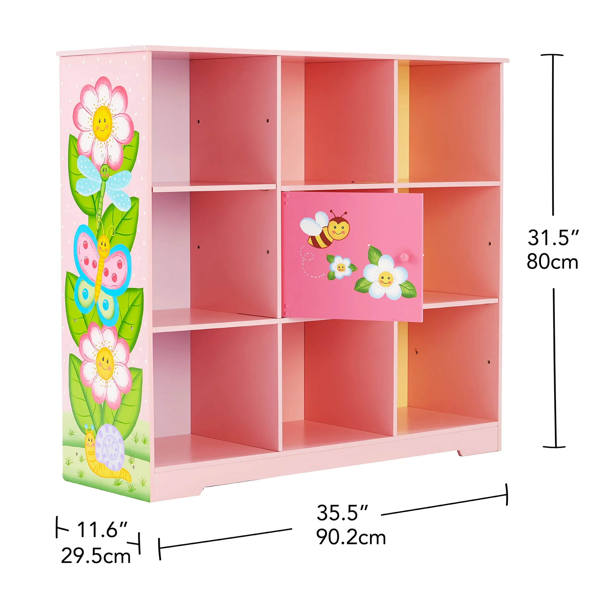 Magic Garden Kids Wooden 3 x 3 Cube Storage Unit - Image 4
