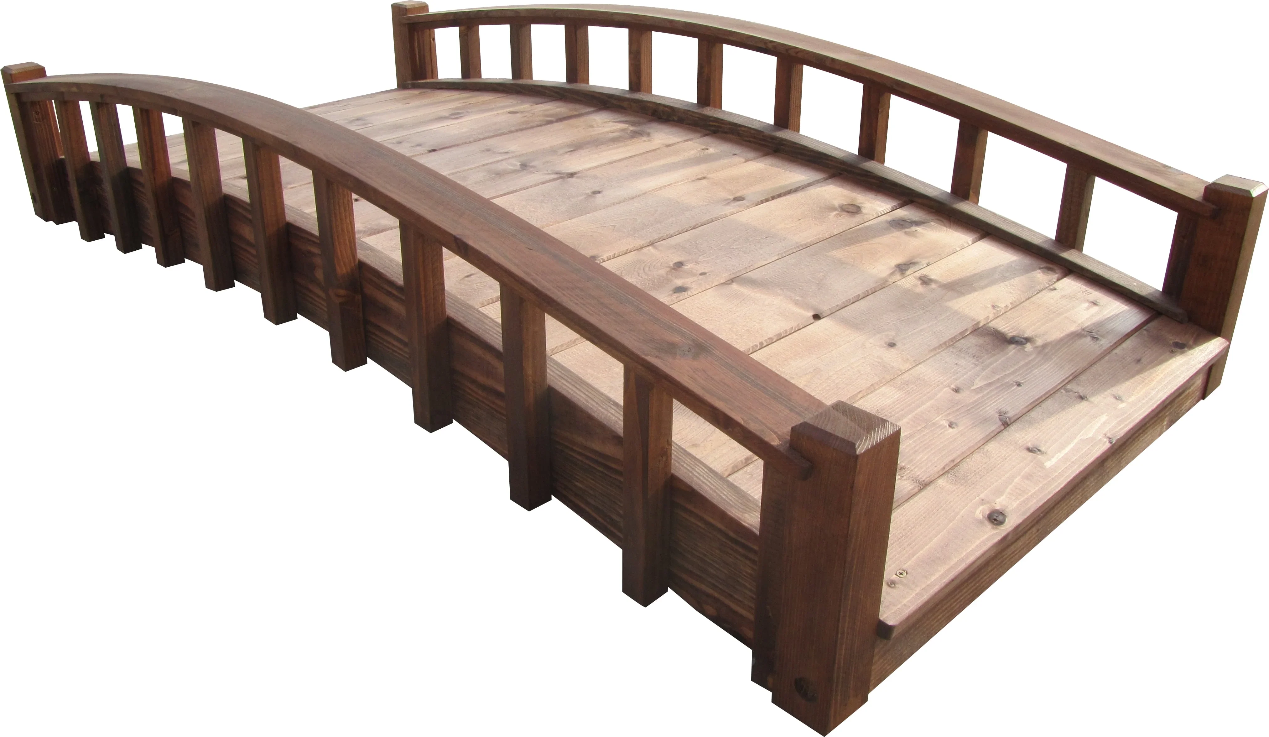 SamsGazebos 6 Foot Japanese Garden Bridge, Brown