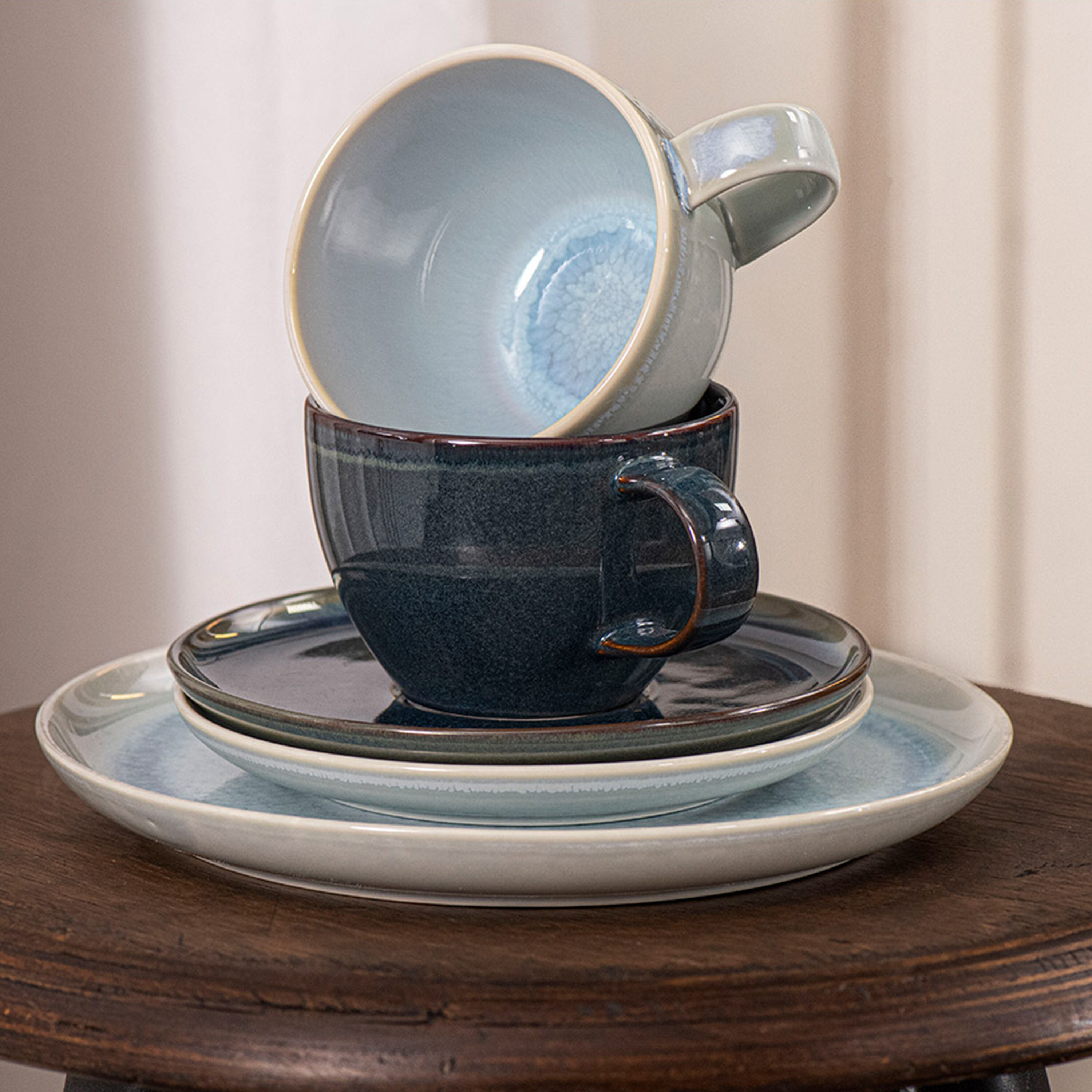 Crafted Coffee cup - Blue, 5.8 oz, Premium Porcelain