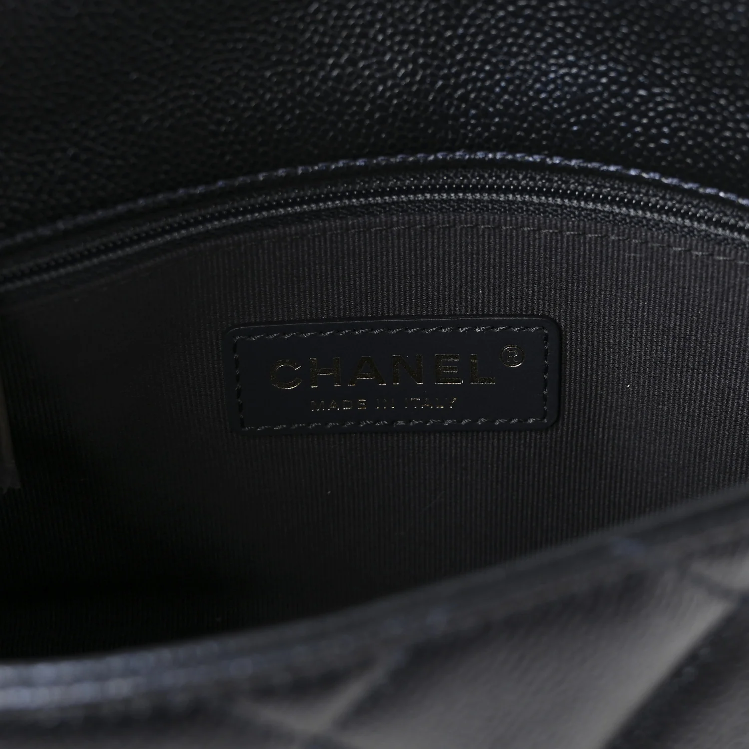 Iridescent Caviar Quilted Mini My Perfect Flap Black