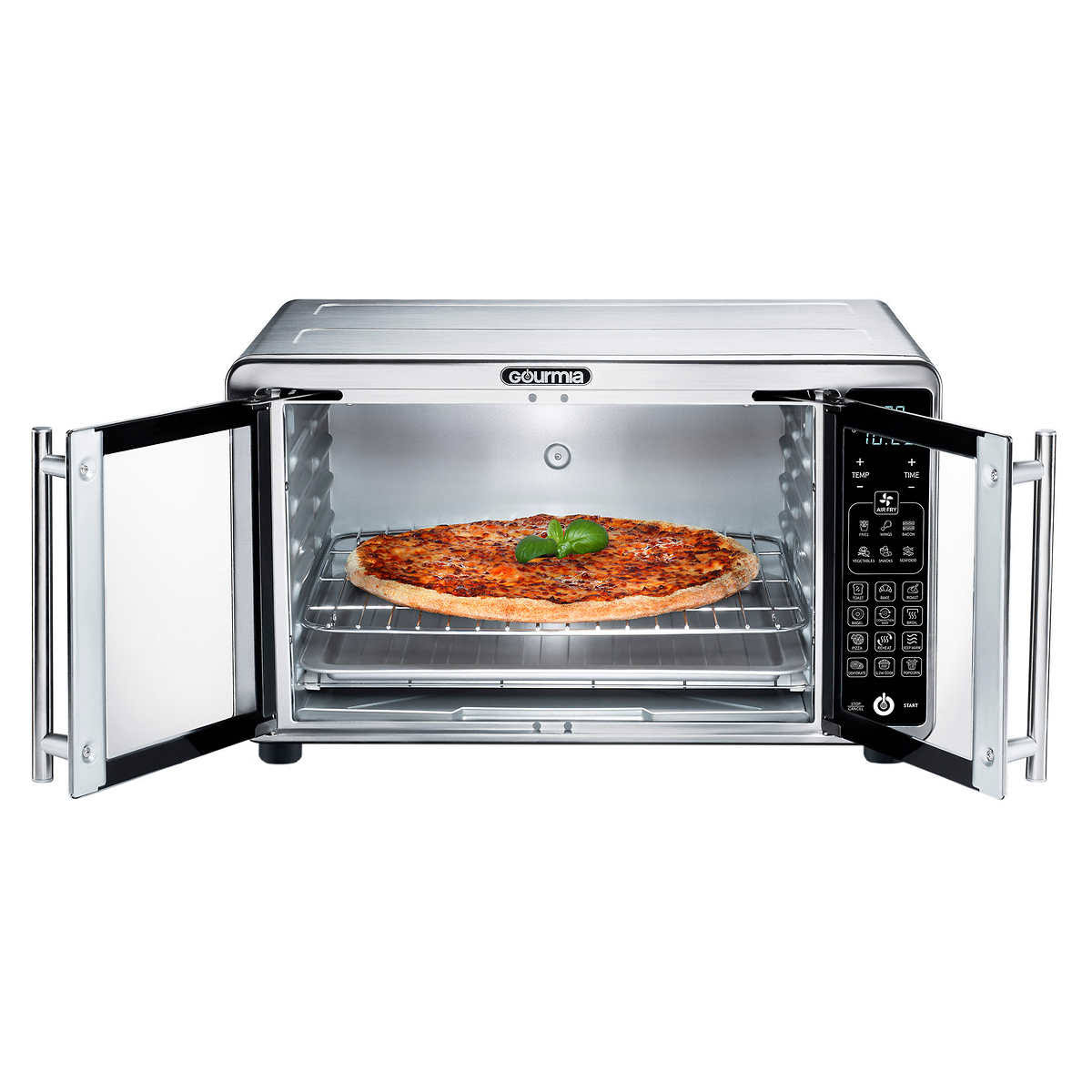 Gourmia XL Digital Air Fryer Toaster Oven with Single-Pull French Doors