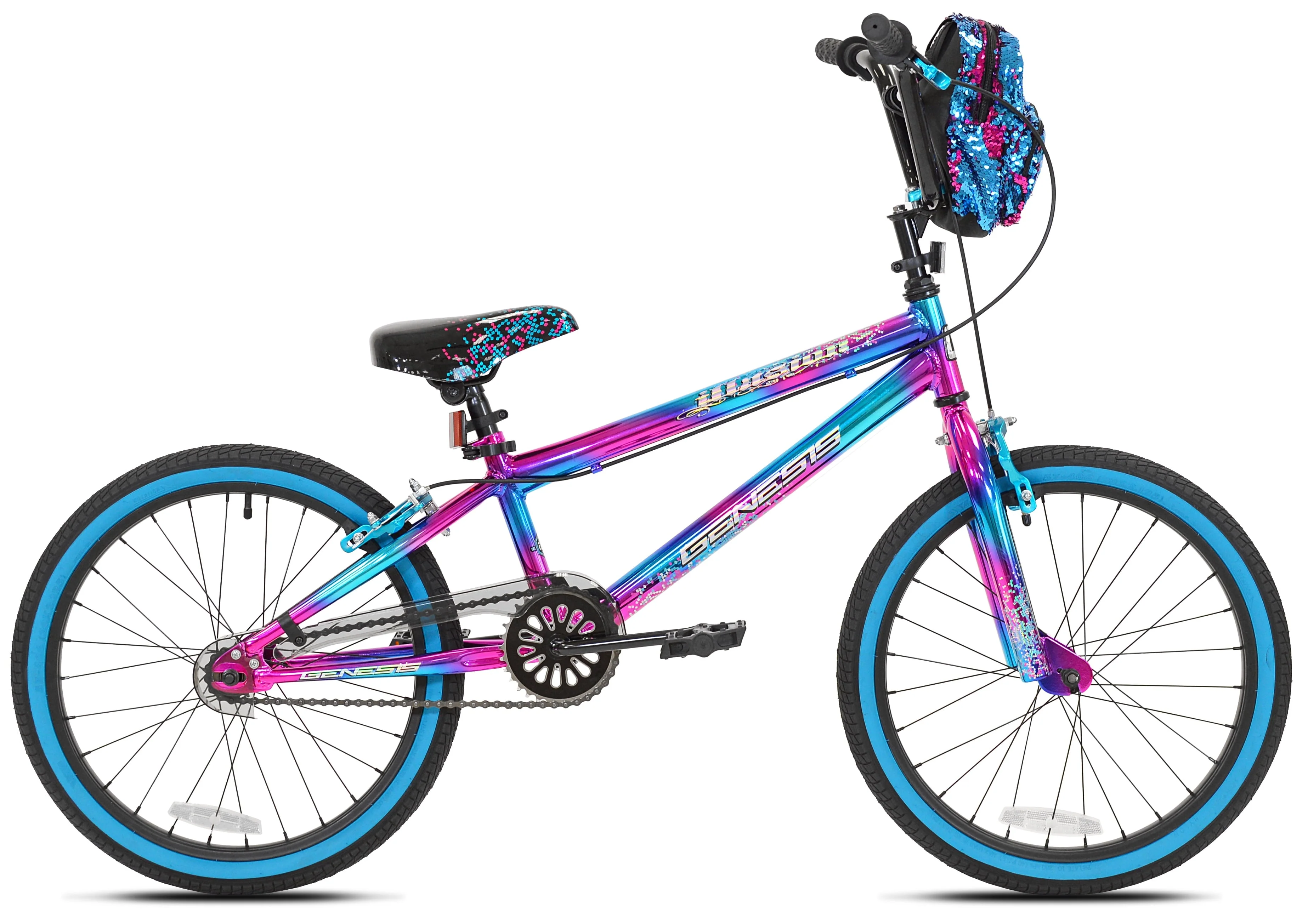 20" Illusion Girls Child Bike, Blue/Purple Image 2