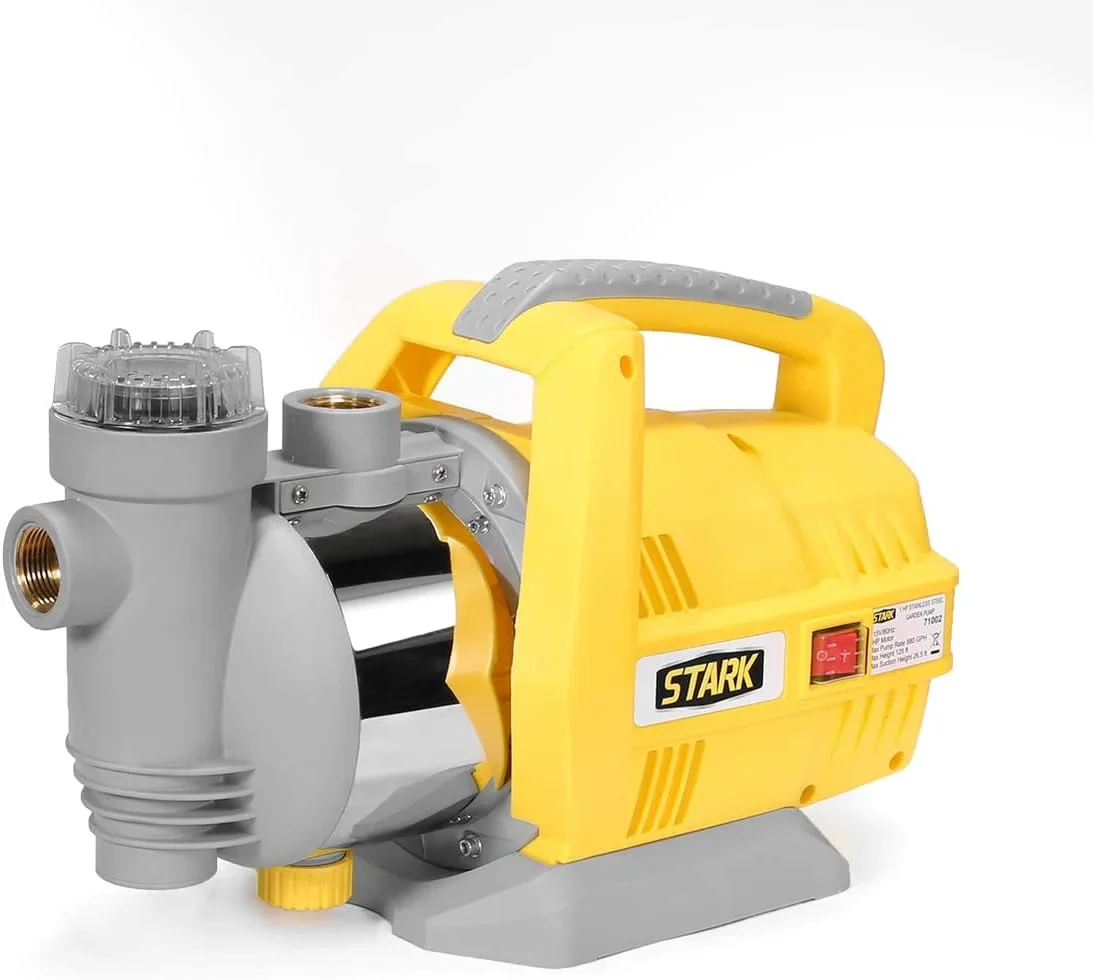 XtremepowerUS 1.6HP Portable Shallow Well Pump, 1268 GPH 120V With Controller, Stainless Steel, For Sprinkler, Irrigation, Garden, Lawn Water Transfer