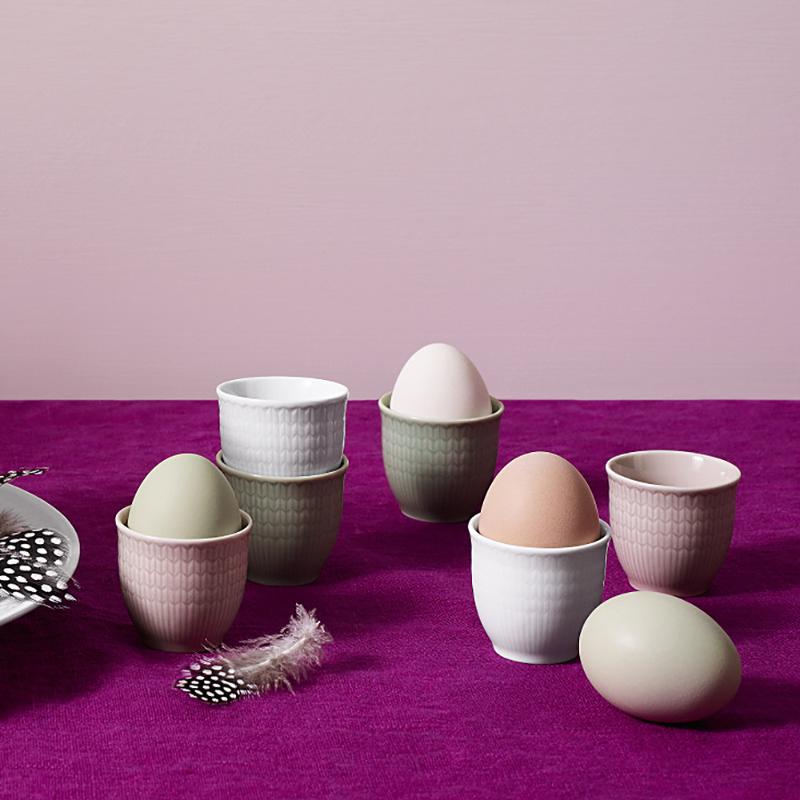 Swedish Grace eggeglass snø/hvit