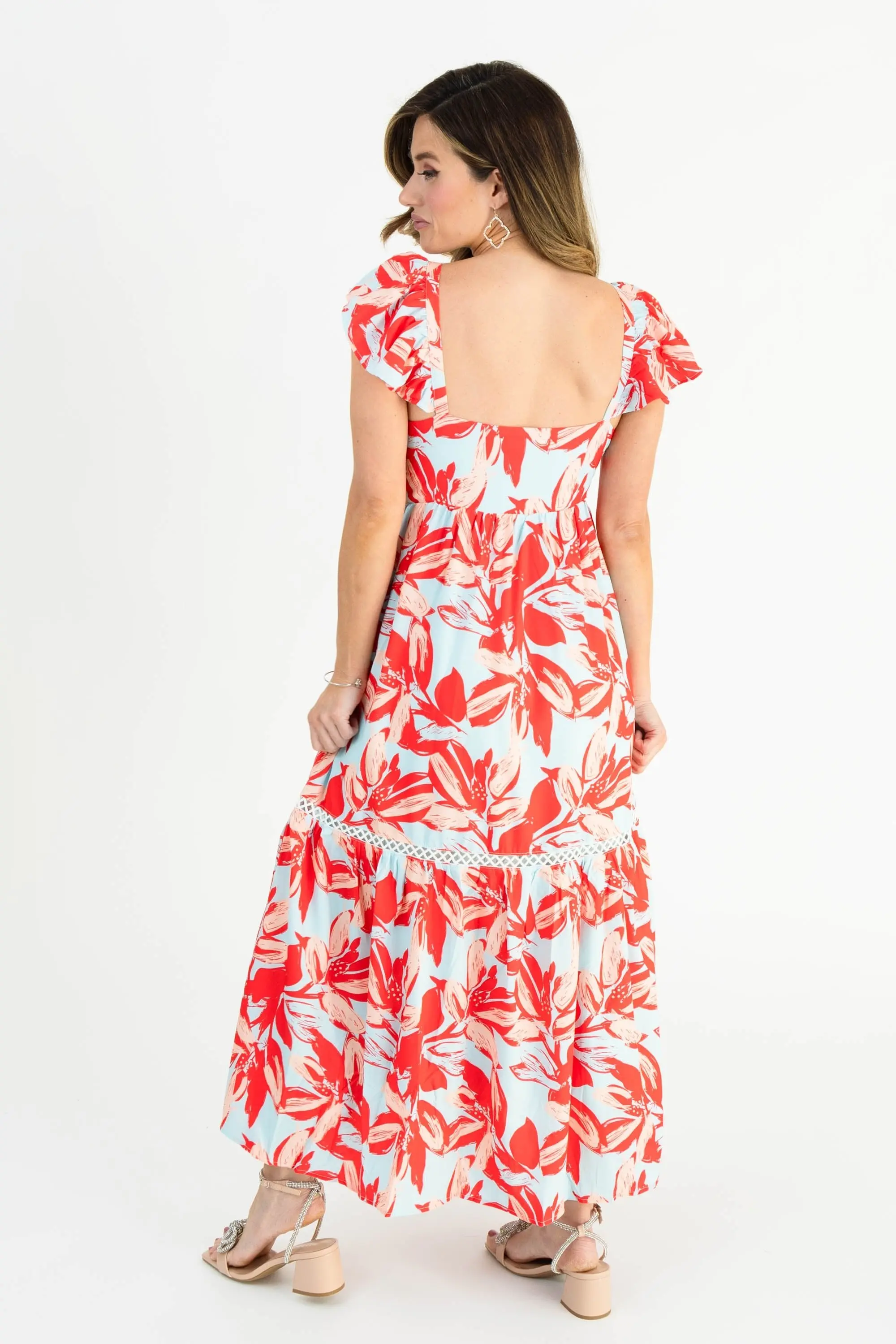 Painted The Sky Floral Maxi Dress
