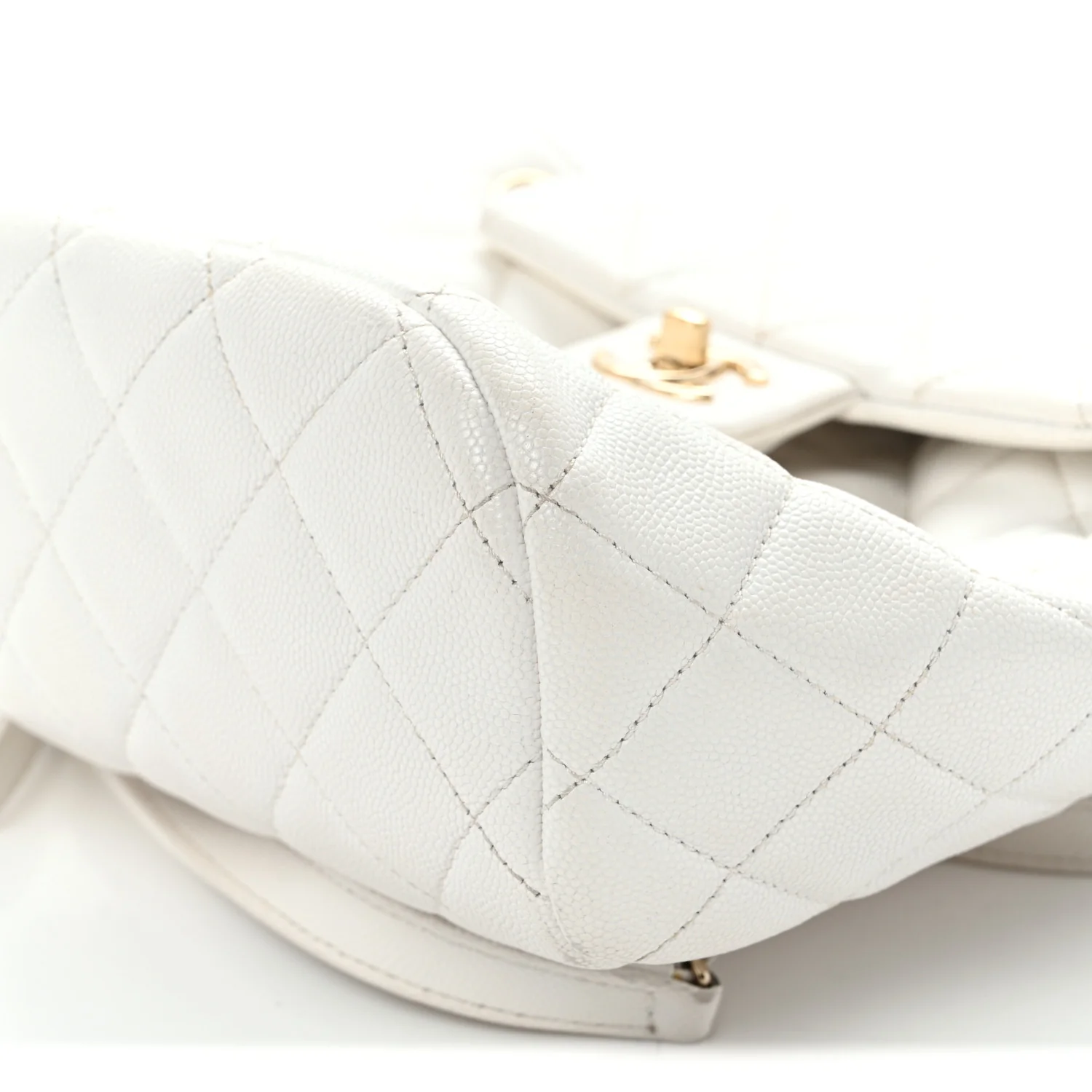 Caviar Quilted Mini Urban Spirit Backpack White