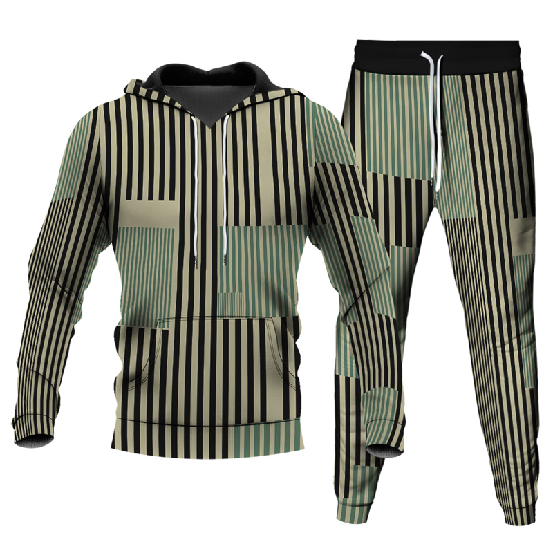 Ensemble de sweat à capuche imprimé personnalisé pour homme 018