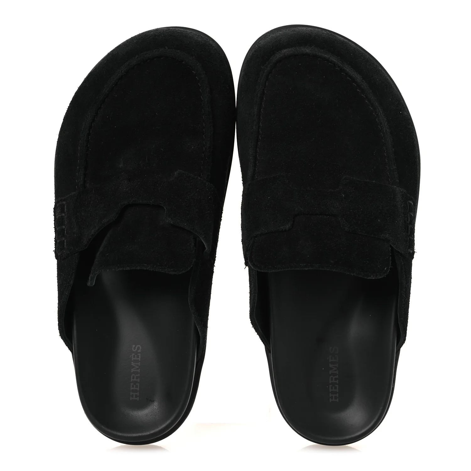 Suede Calfskin Go Mules 37 Black