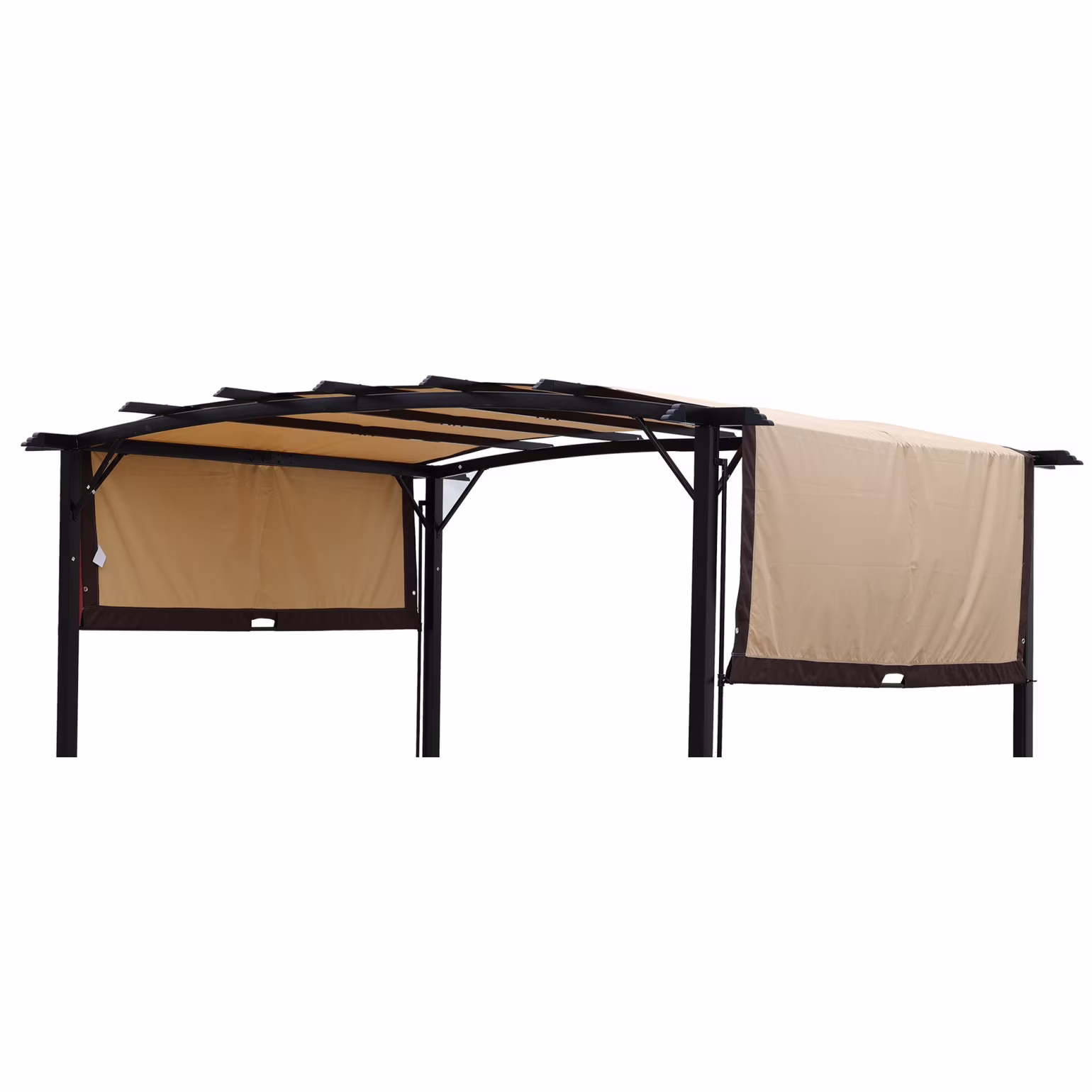 Pergola Shade Cover, Universal Canopy Cover Replacement for 12x9 Ft Curved Outdoor Pergola Structure, Gardens, Terraces, Backyard, Patio, Garages, Stalls, Cafes, Polyester, Khaki