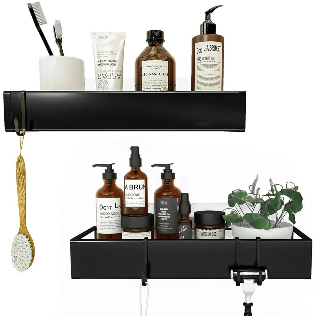 Callula Wall Mounted Stainless Steel Shower Caddy Basket Shelf for Shampoo, Adhesive Shower Shelf Storage Organizer, No Drilling Bathroom Shelf Rack H
