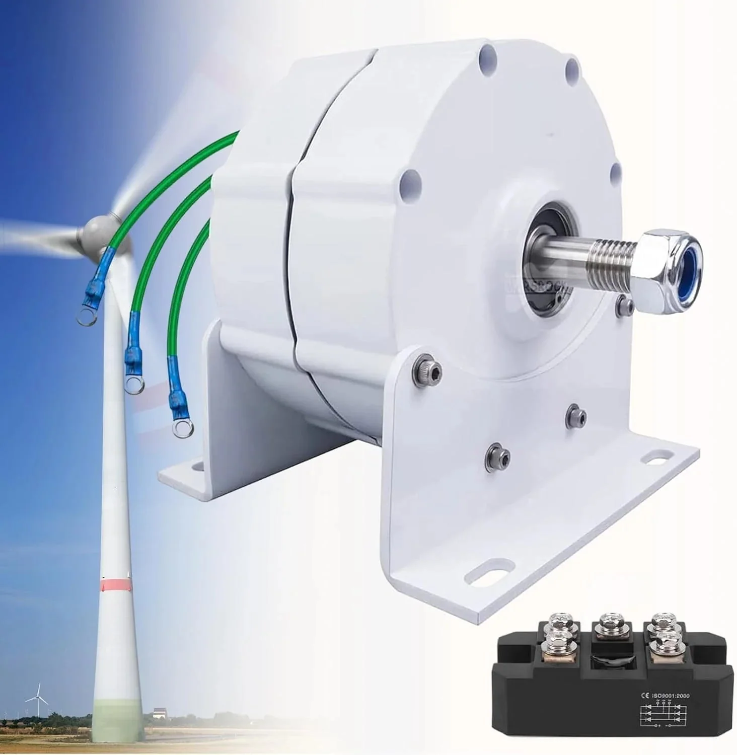 12000W Low Rpm Permanent Magnet Generator 12V 24V 48V 120V 220V Free Energy Gearless Permanent Magnet Generator Motor DIY for Wind Turbine w