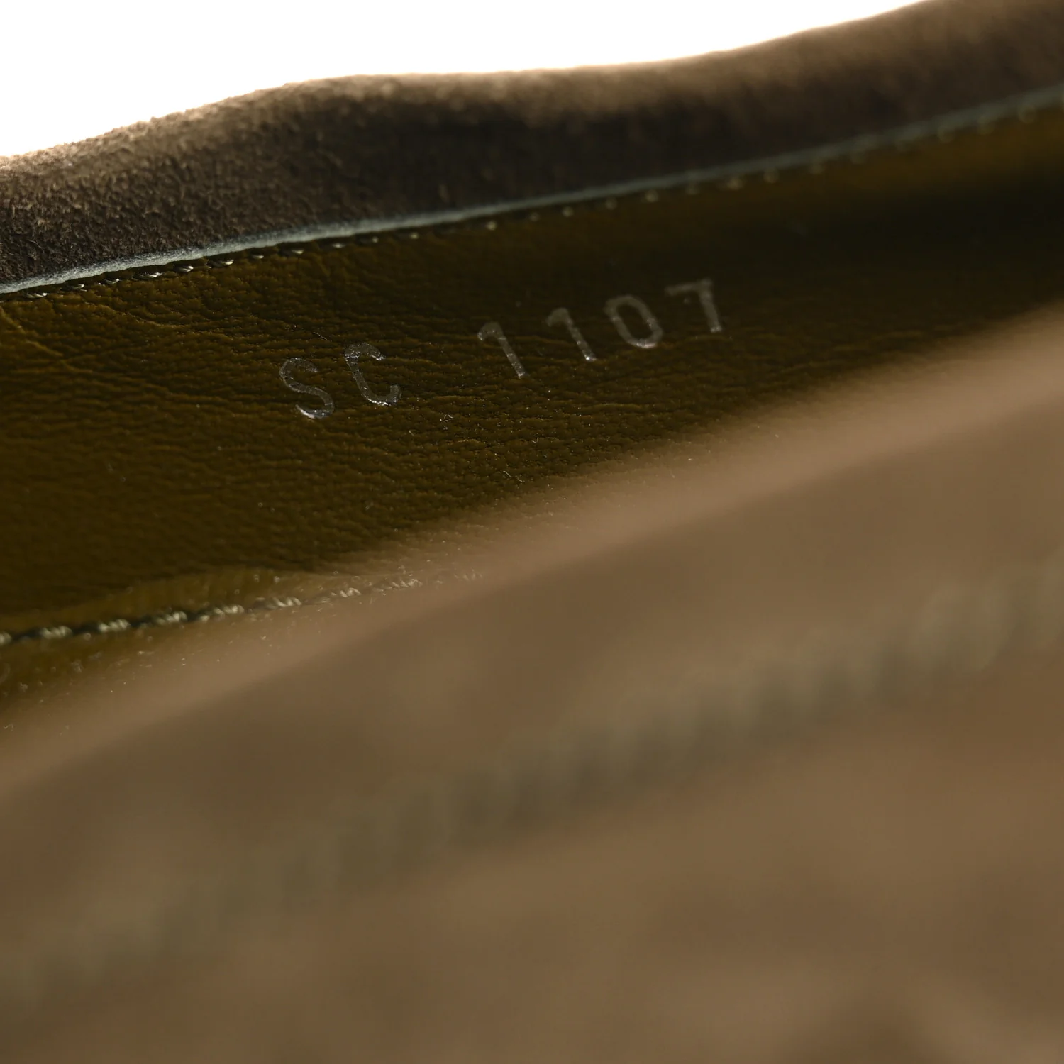 Suede Upper Case Flat Loafers 40 Green