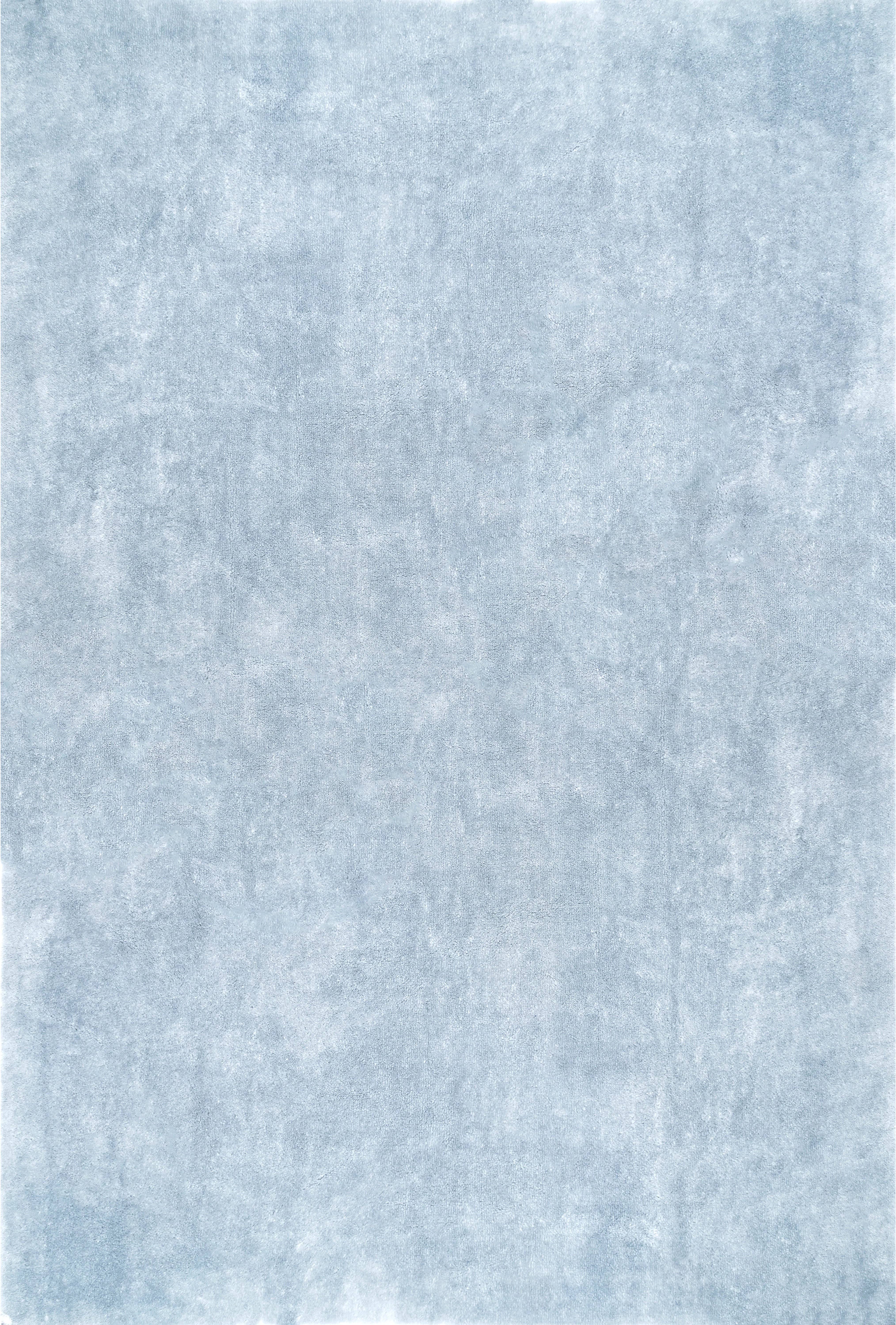 nuLOOM Loni Machine Washable Light Blue 2 ft. x 3 ft. Solid Shag Area Rug