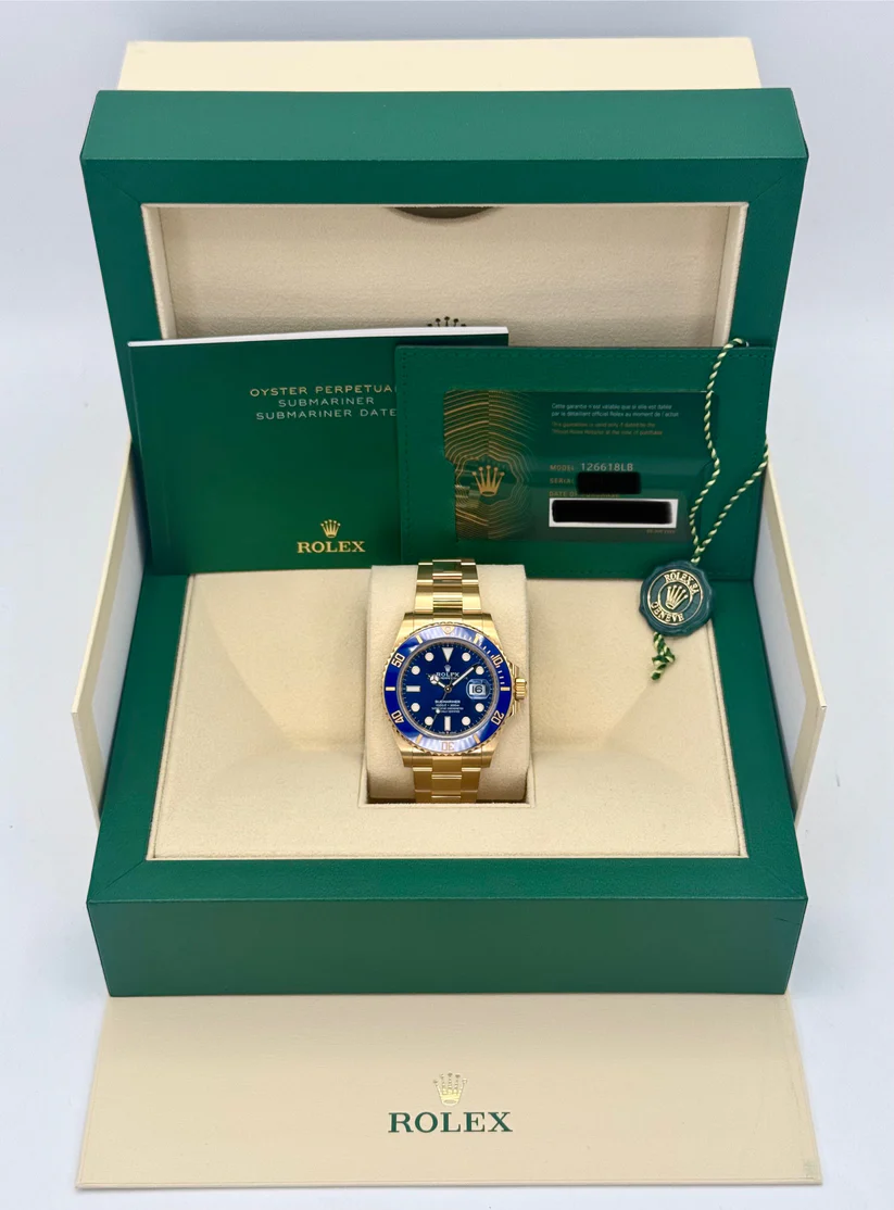 [Super Clone]Rolex Submariner 41mm 126618lb-0002 Blue Dial Yellow Gold Oyster Watch