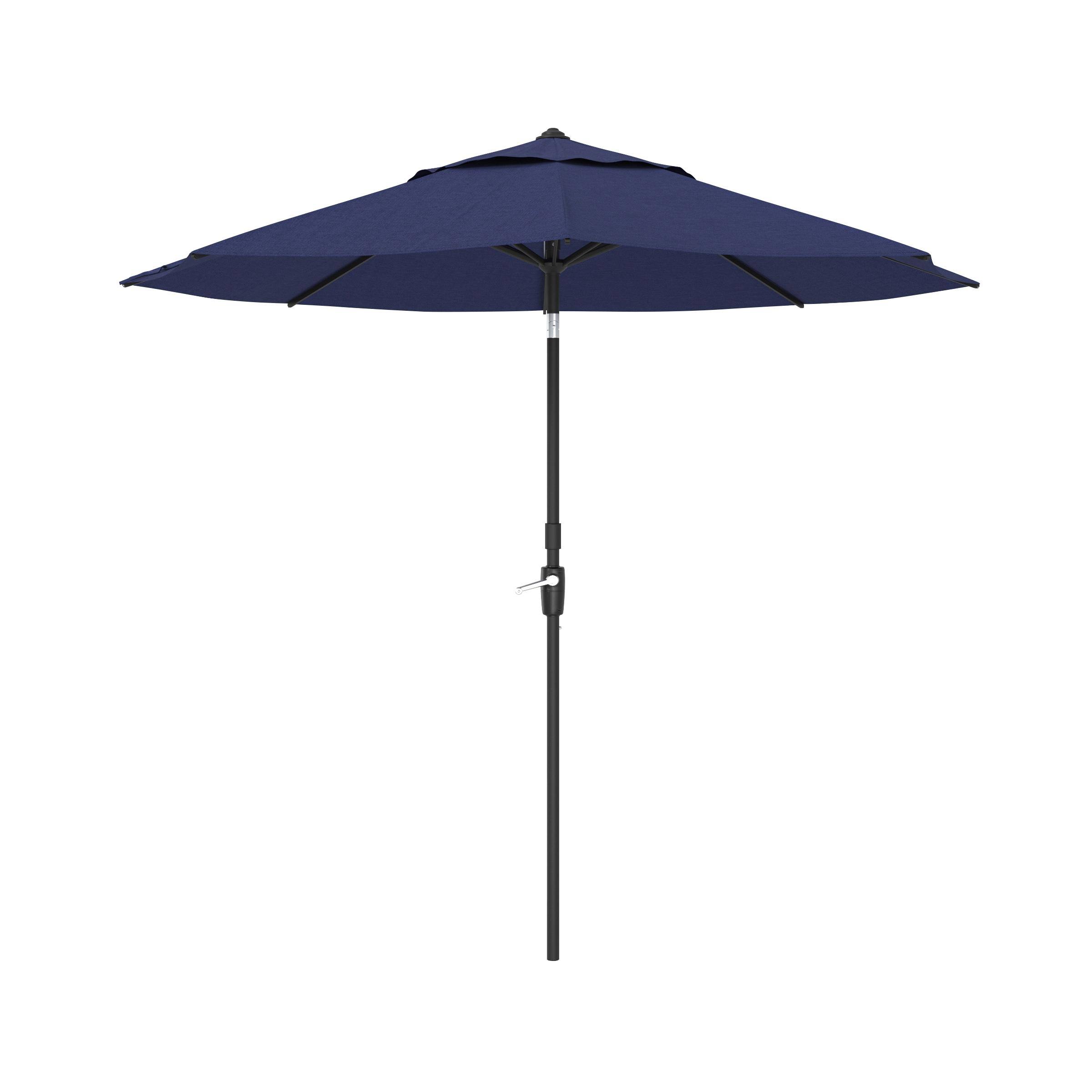 Allen + Roth 9-ft Navy Slide-tilt Market Patio Umbrella | USA38A278MT-LS