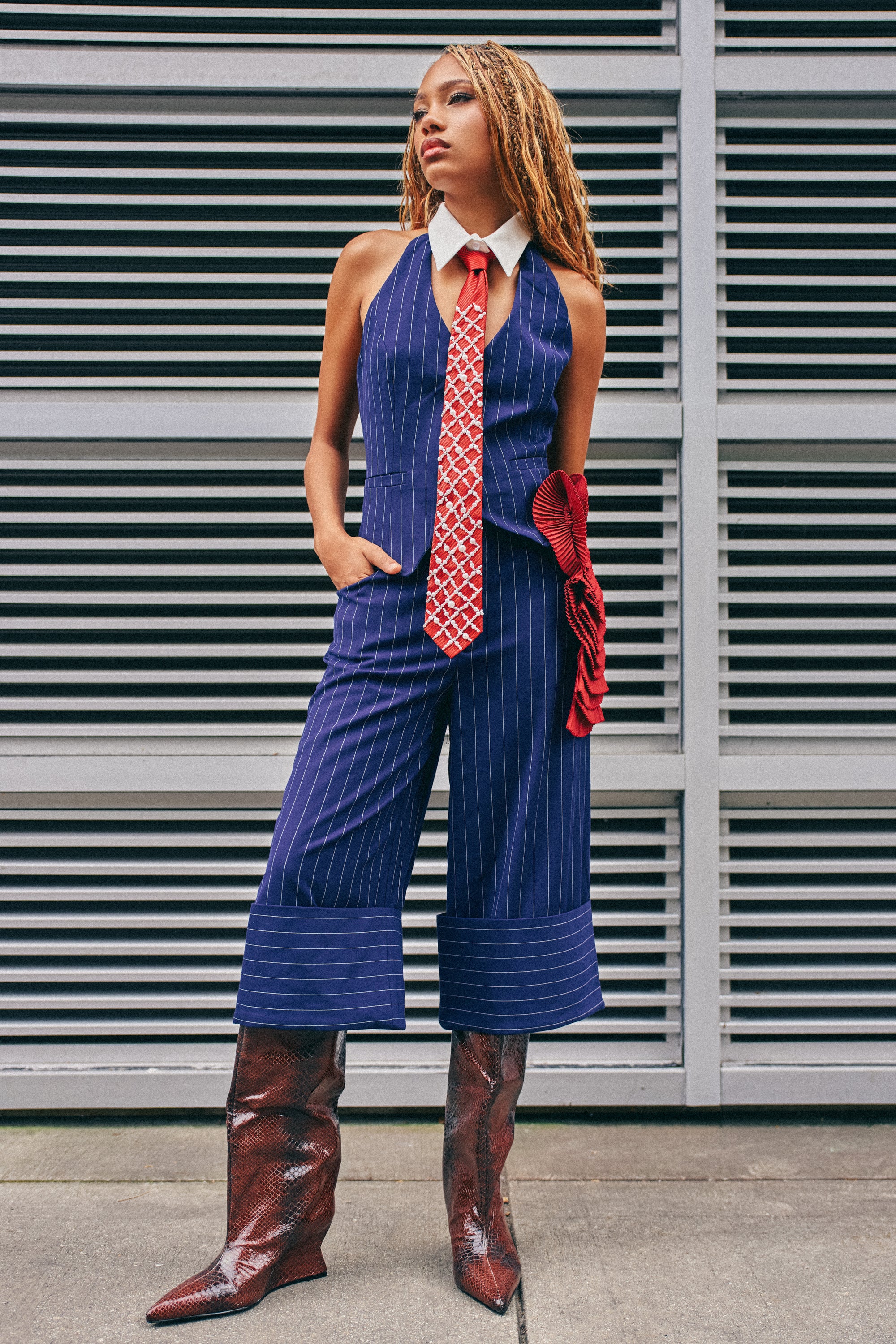BIG BANK STRIPED GAUCHO - Akira Store