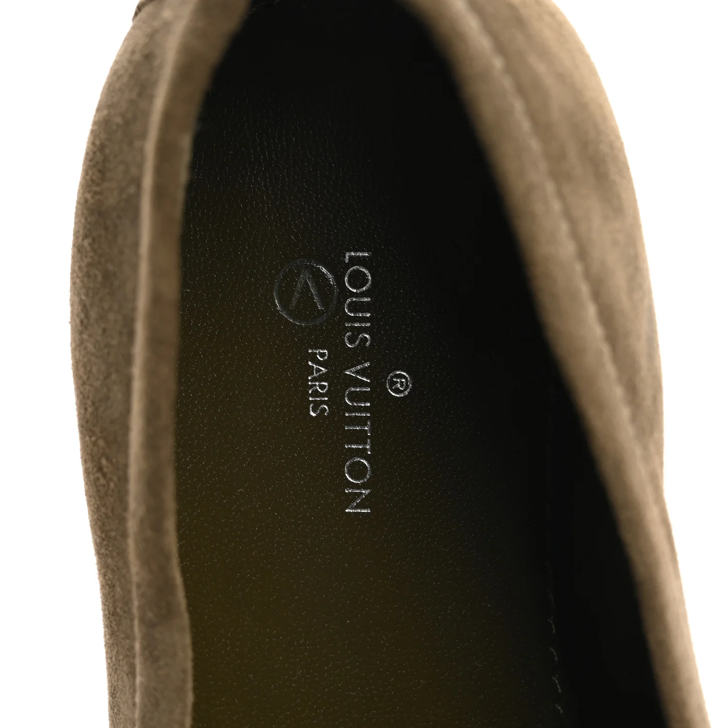Suede Upper Case Flat Loafers 40 Green