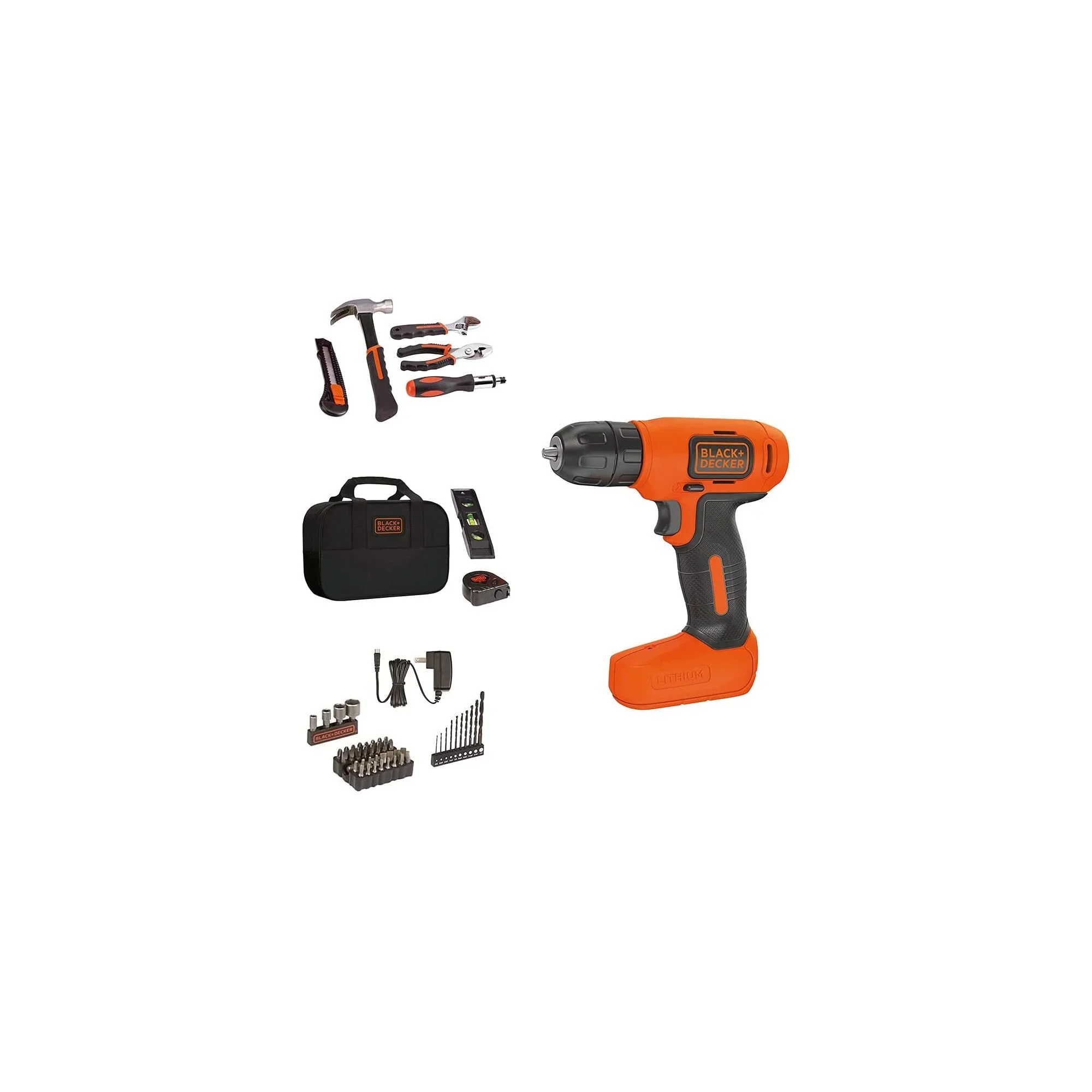 BLACK+DECKER 8V MAX* Cordless Drill Project Kit, BDCD8PK