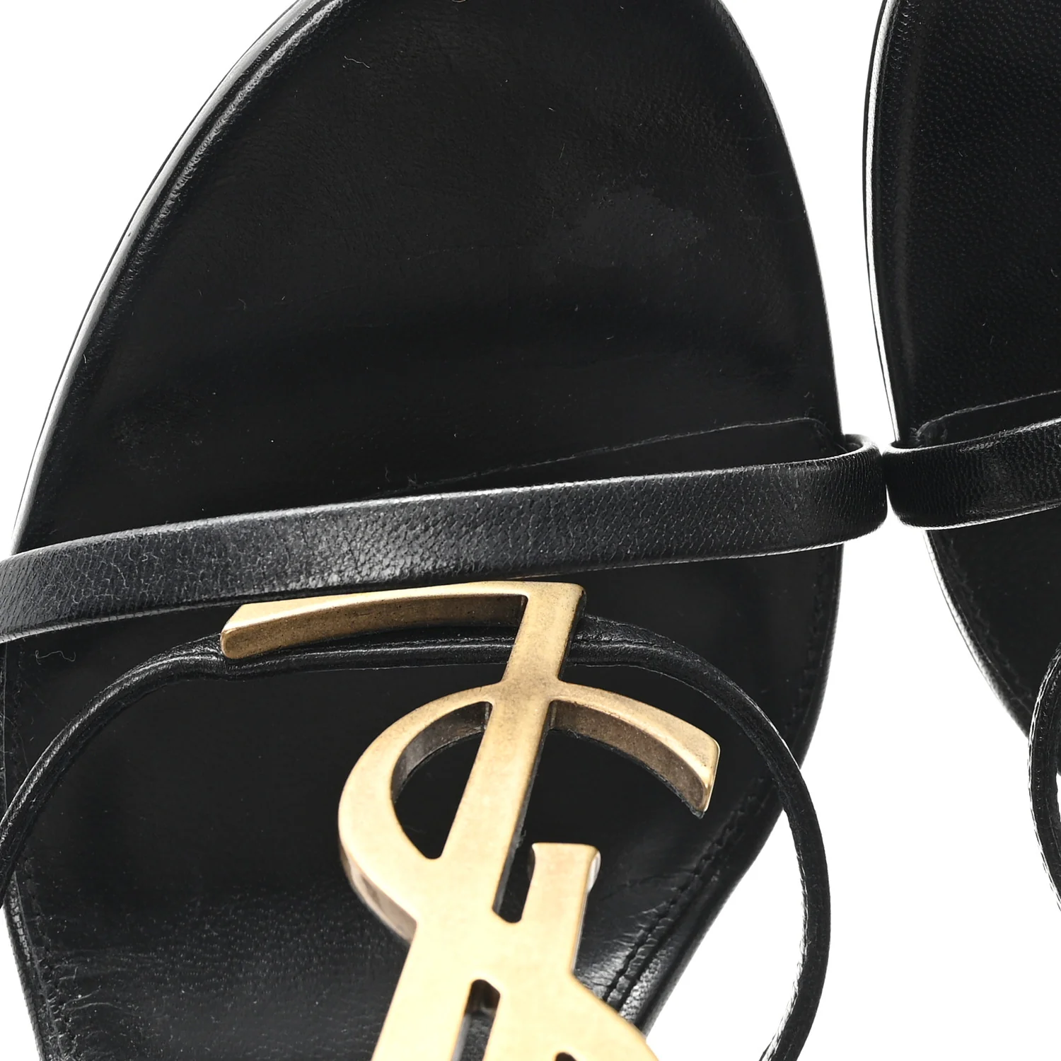 Calfskin Cassandra 100 Ankle Strap Sandals 41 Black