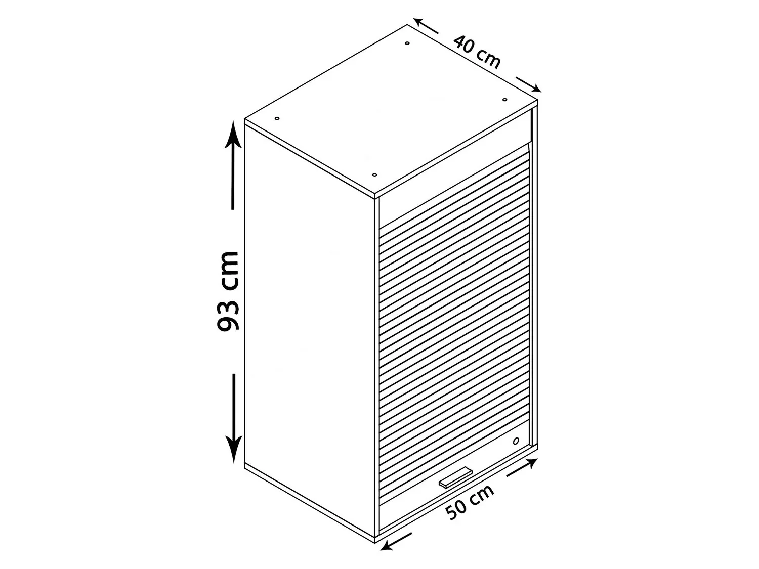 VCM Armoire  dossiers Aktos, 50 x 93 x 40 cm