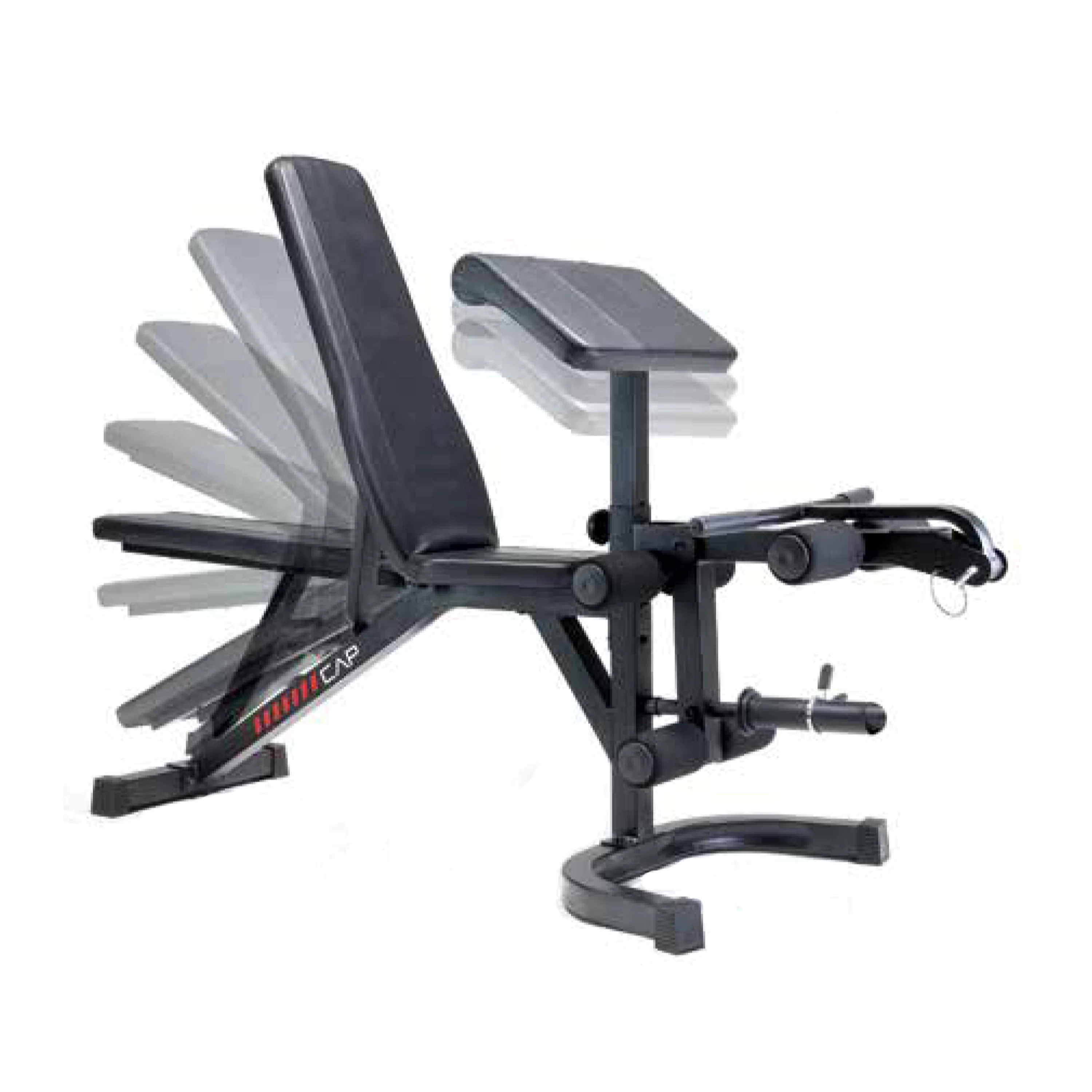 CAP Deluxe Adjustable Utility Weight Bench with Preacher Curl and Leg Press Attachment Image 3