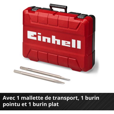 Einhell Marteau perforateur TE-RH 40/15 3F +2 (1050 W, mécanisme de frappe pneumatique, force de frappe 15 J, anti-vibrations, mandrin SDS max, vendu avec burin plat et burin pointu) — vue 5