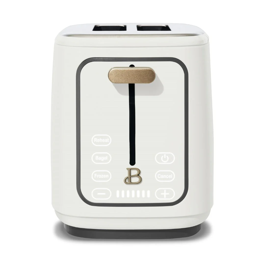 Beautiful 2 - Slice Toaster with Touch - Activated Display, White Icing by Drew Barrymore